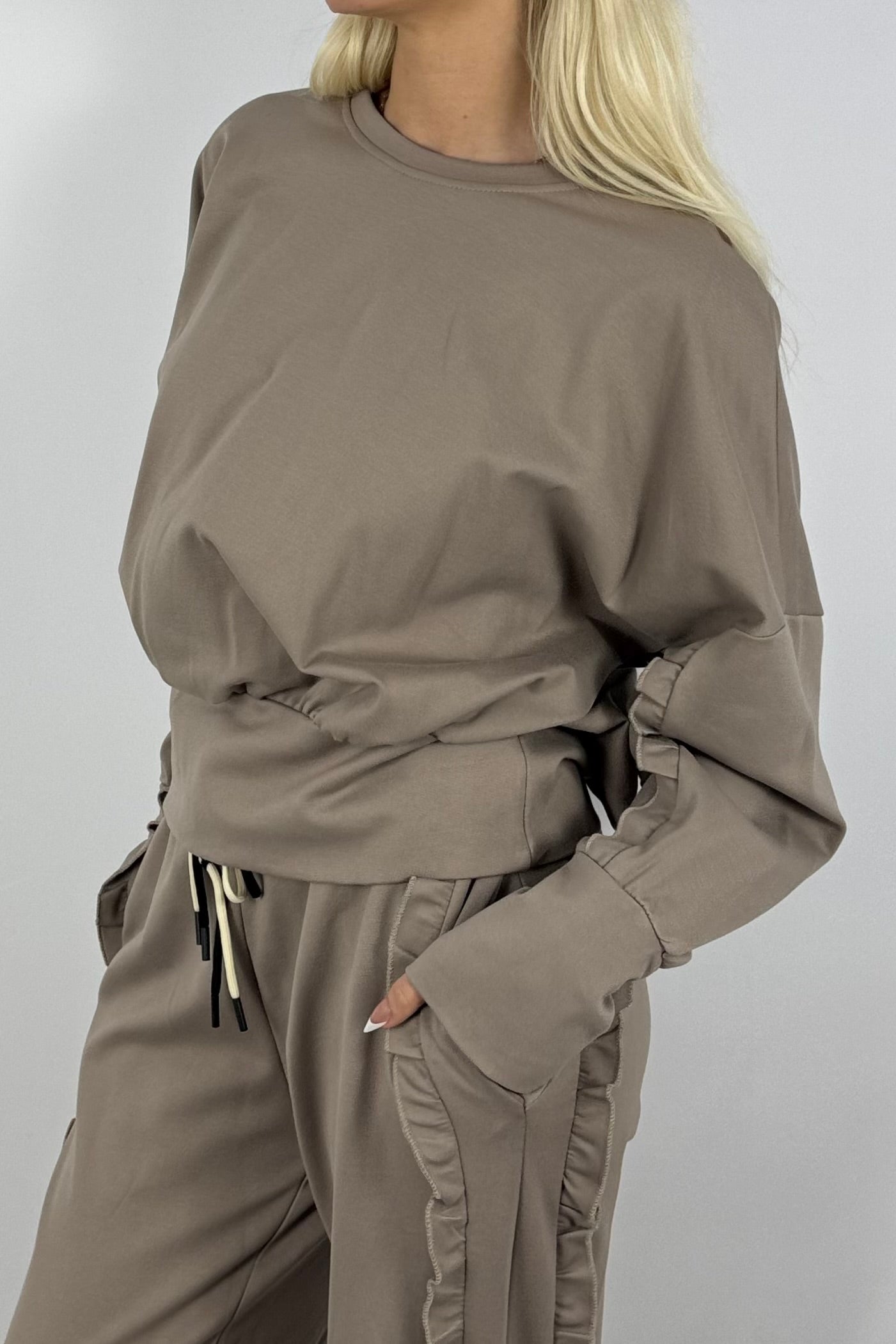 Sweatshirt mit Rüschen-Details-Mud