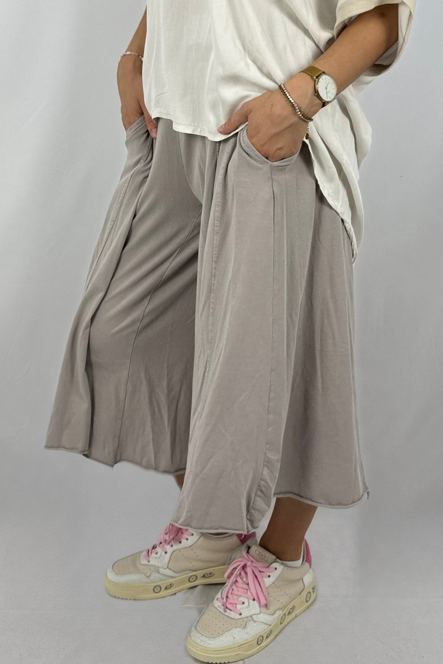 Lässige Oversize-Hose mit elastischem Bund-Mud