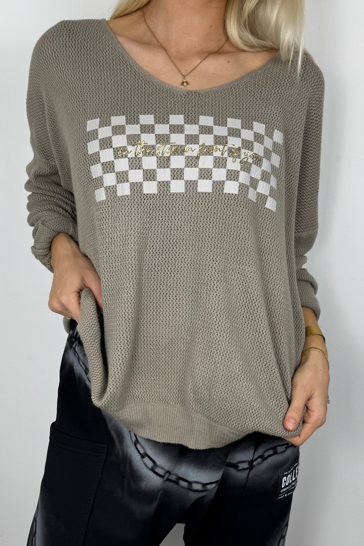 Shirt mit Karomuster-Print –Mud