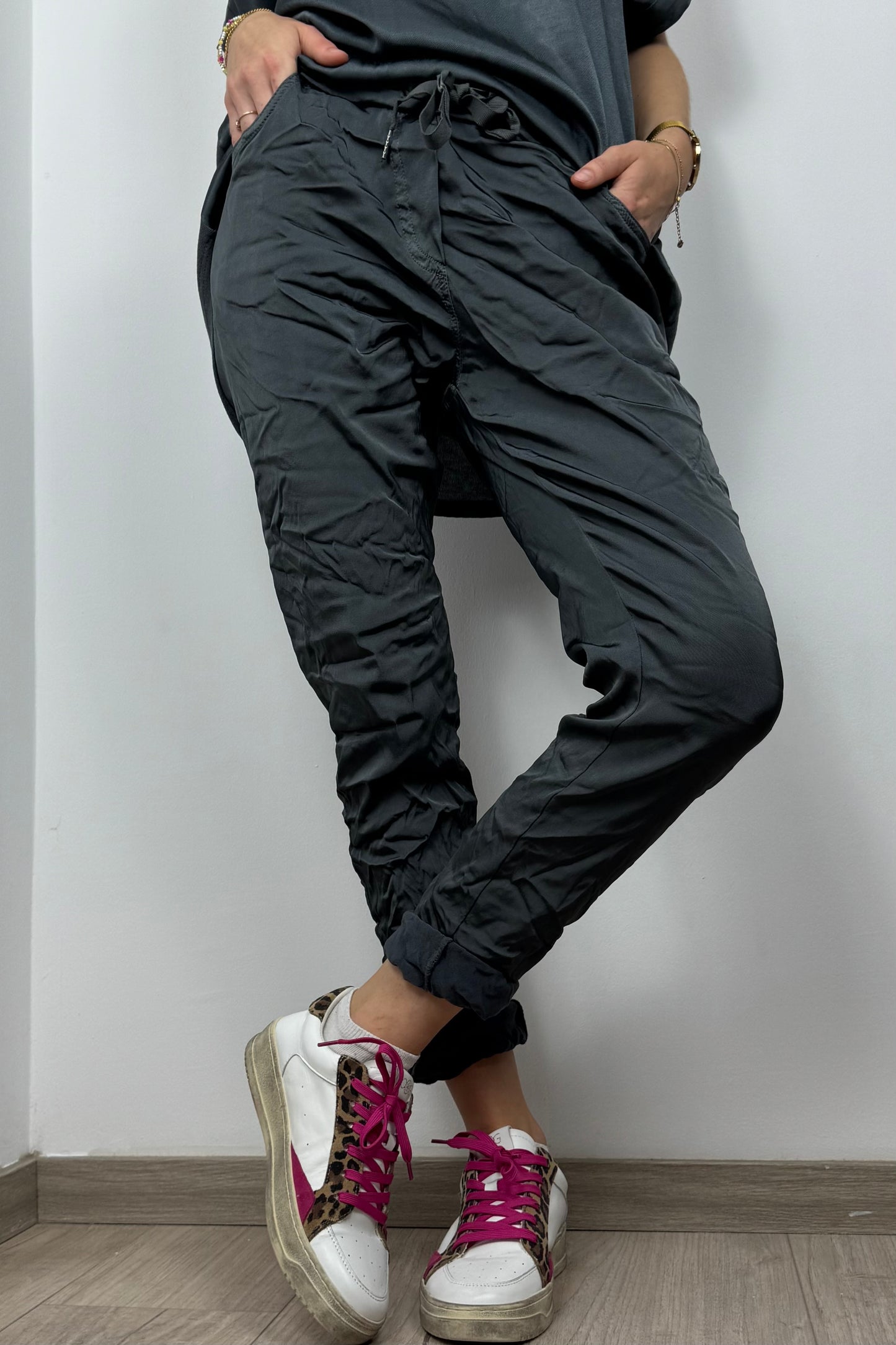 Shiny Damenhose mit elastischem Bund – Einheitsgröße
