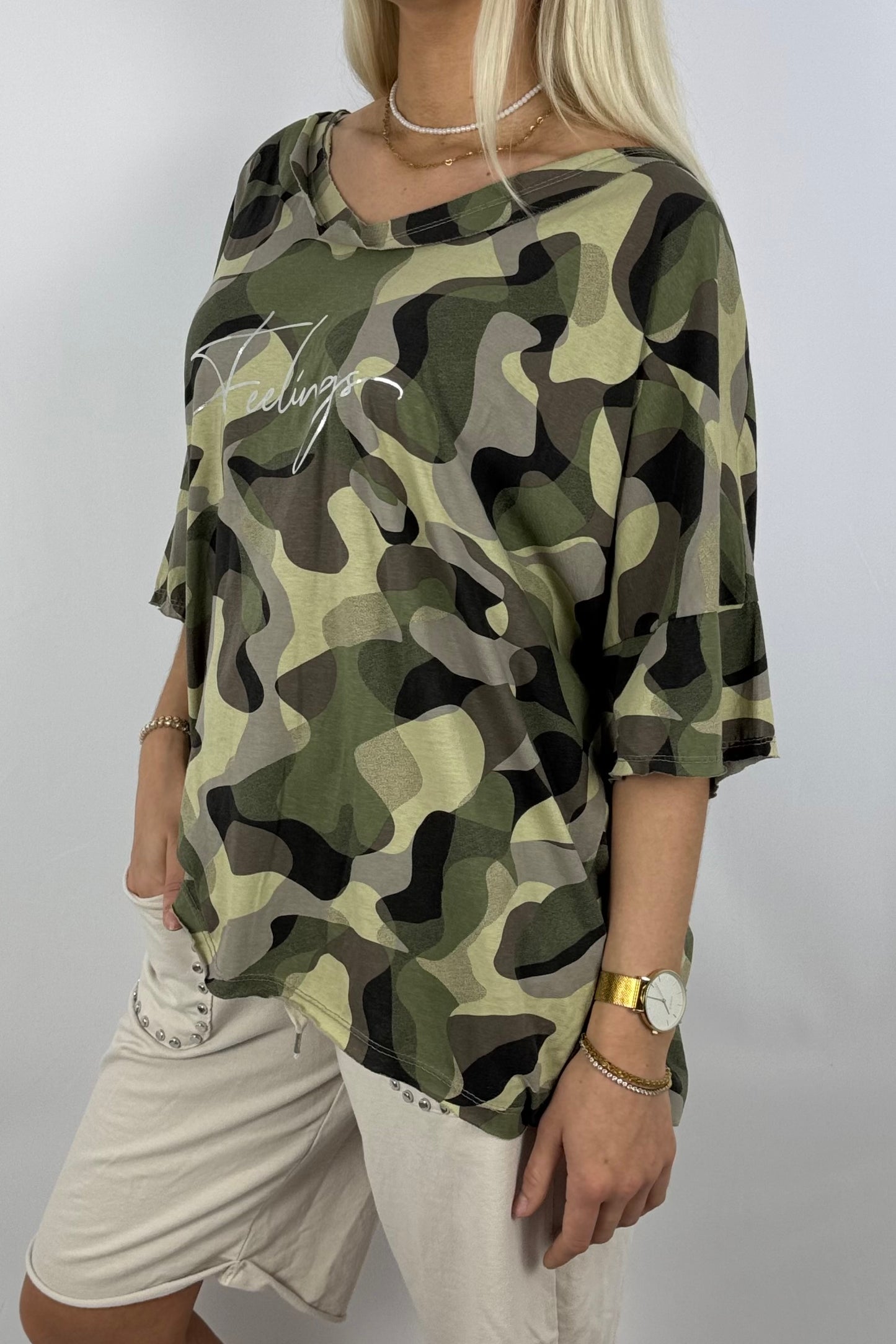 Oversize-Shirt im Camouflage-Look-Mud