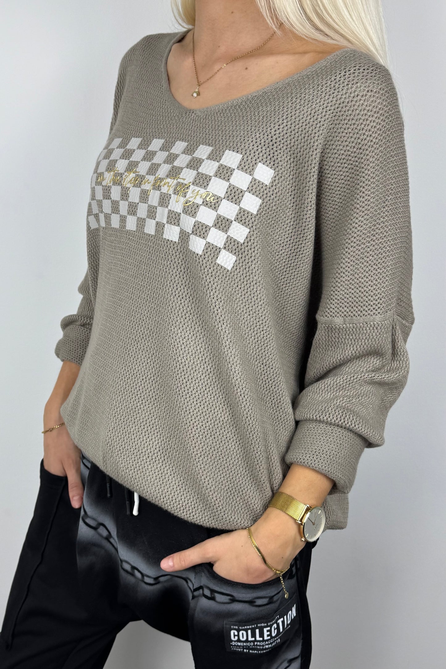Shirt mit Karomuster-Print –Mud