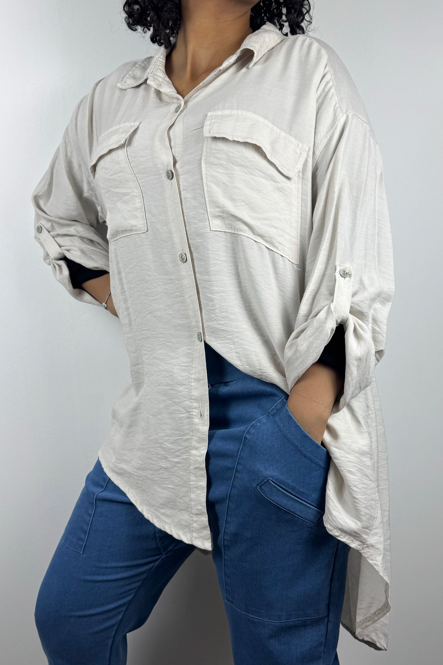 Lockere Damen-Hemdbluse – oversize & elegant