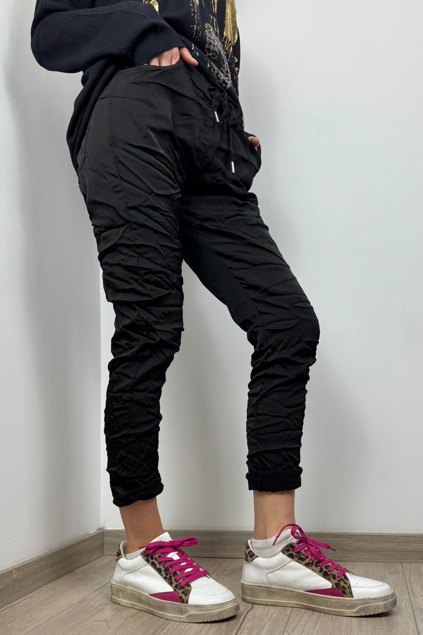 Shiny Damenhose mit elastischem Bund – Einheitsgröße