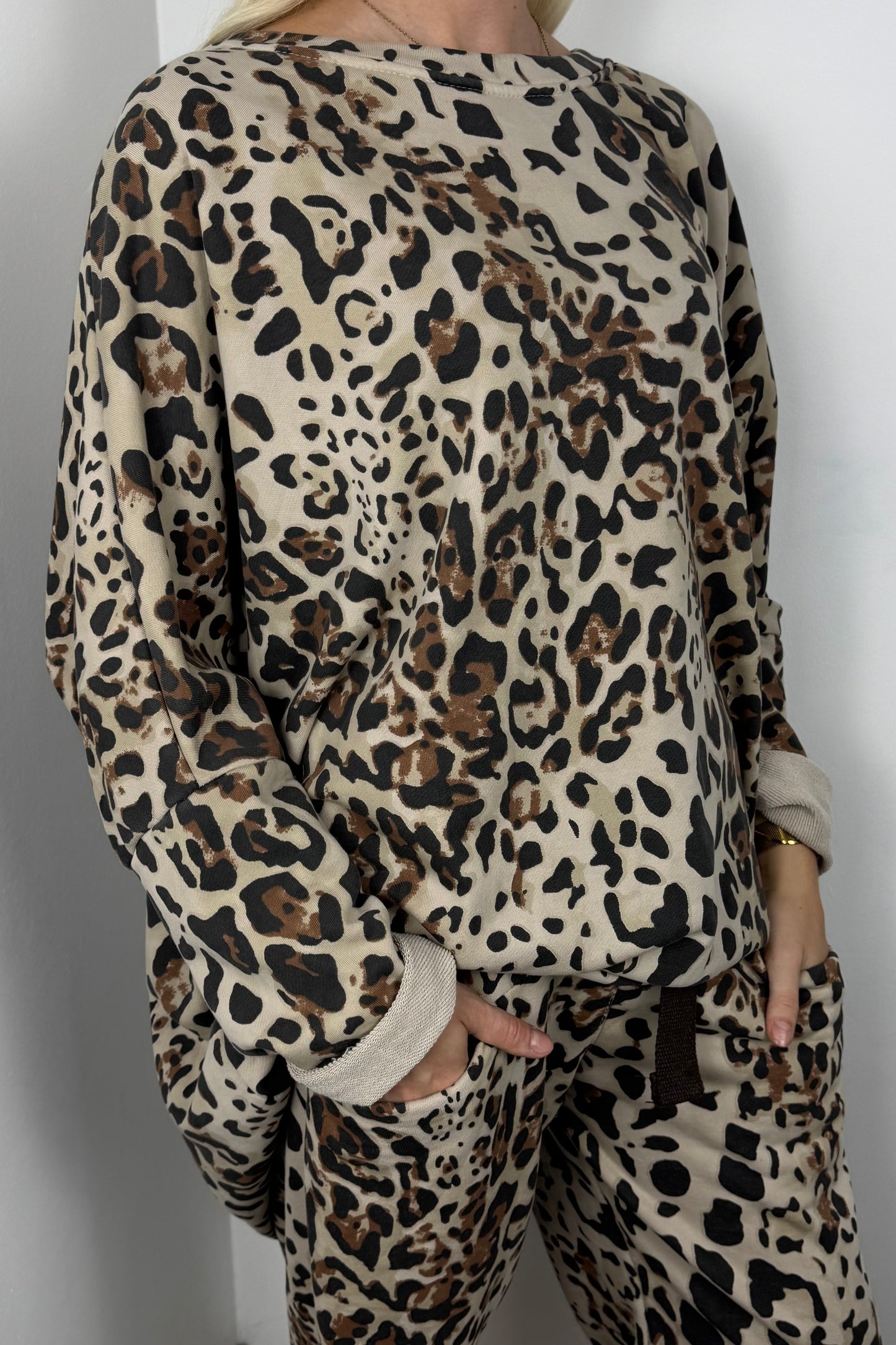 Oversize-Shirt mit Animal-Print-Schwarz