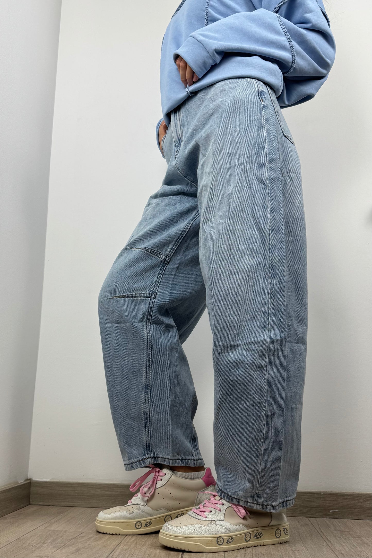 Weit geschnittene Denim Jeans