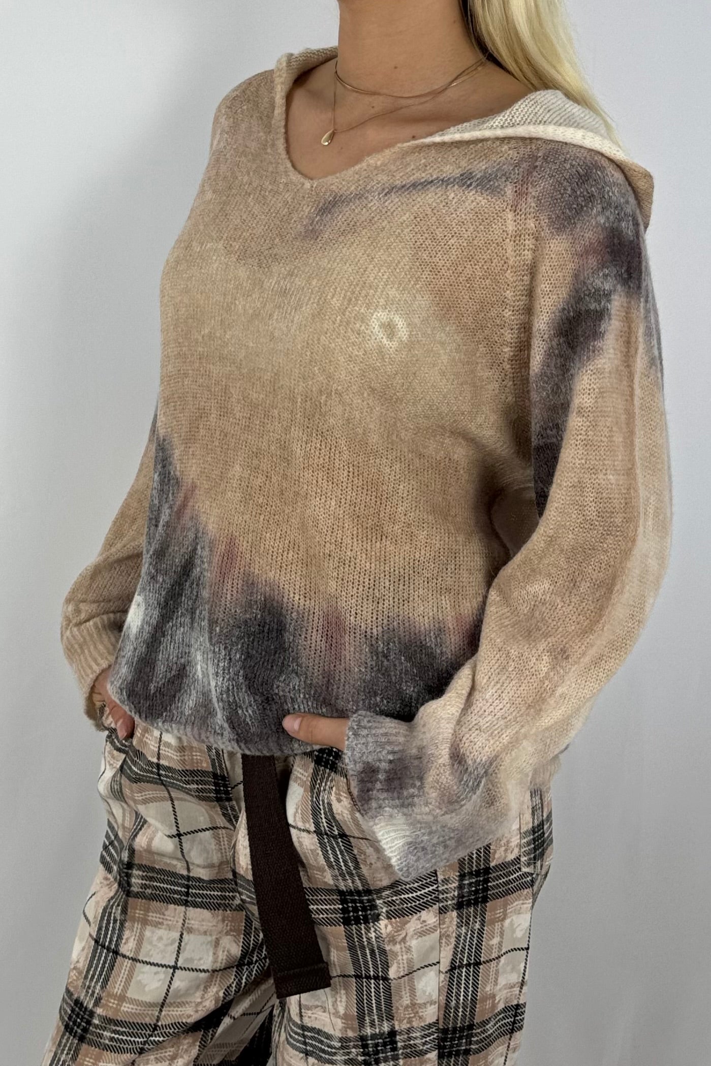 Damen Strickpullover – Weicher Farbverlauf-Schoko