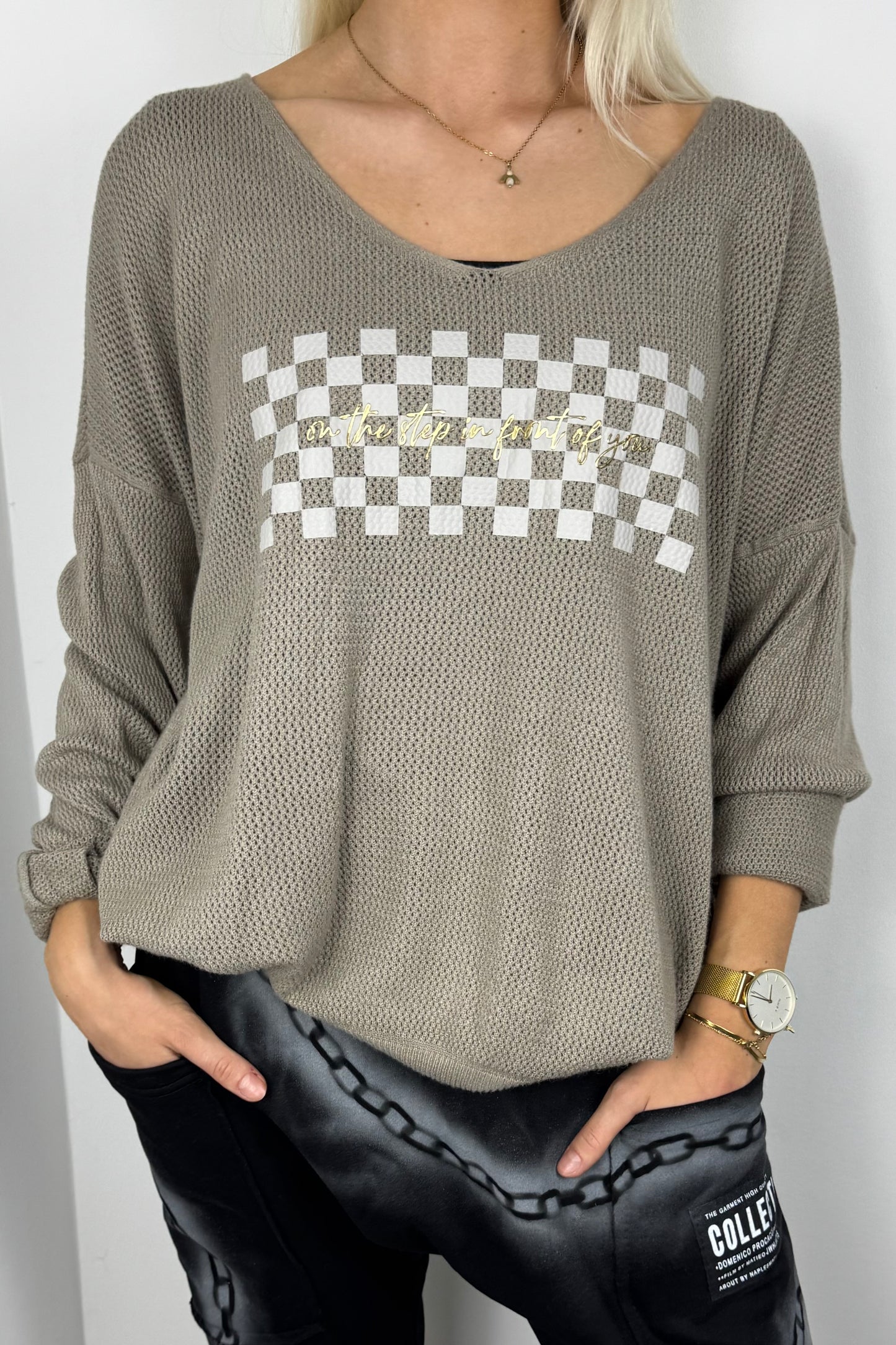 Shirt mit Karomuster-Print –Mud