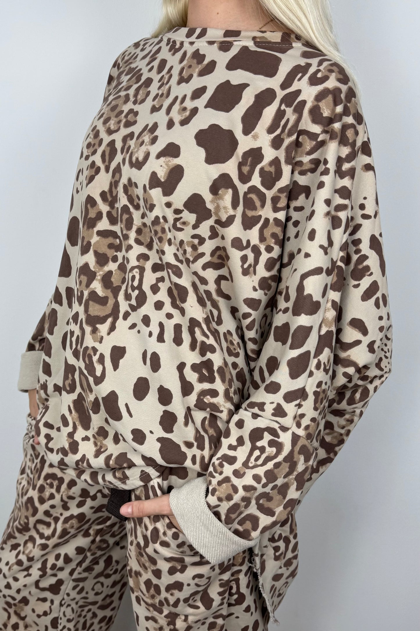 Oversize-Shirt mit Animal-Print-Choco