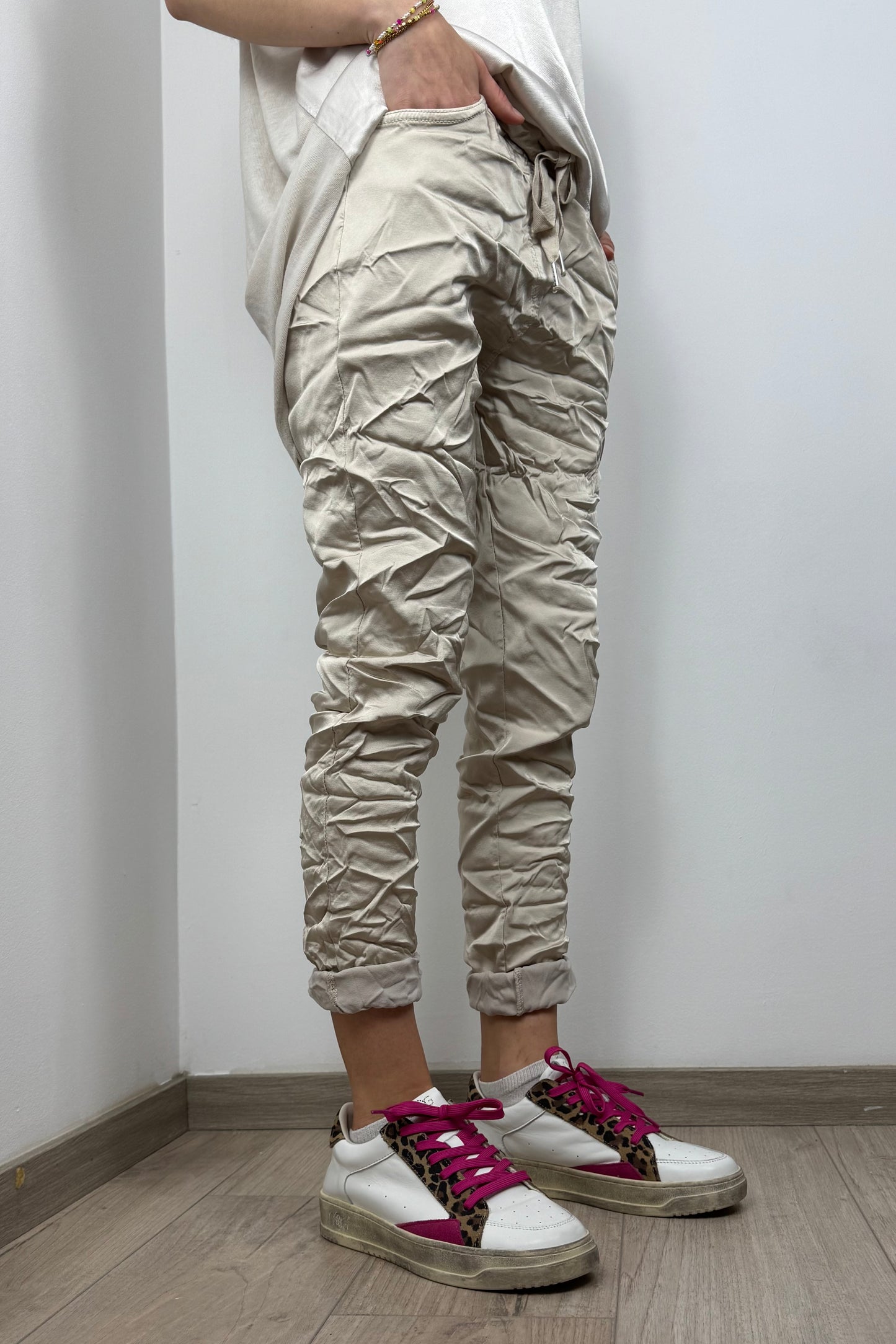 Shiny Damenhose mit elastischem Bund – Einheitsgröße