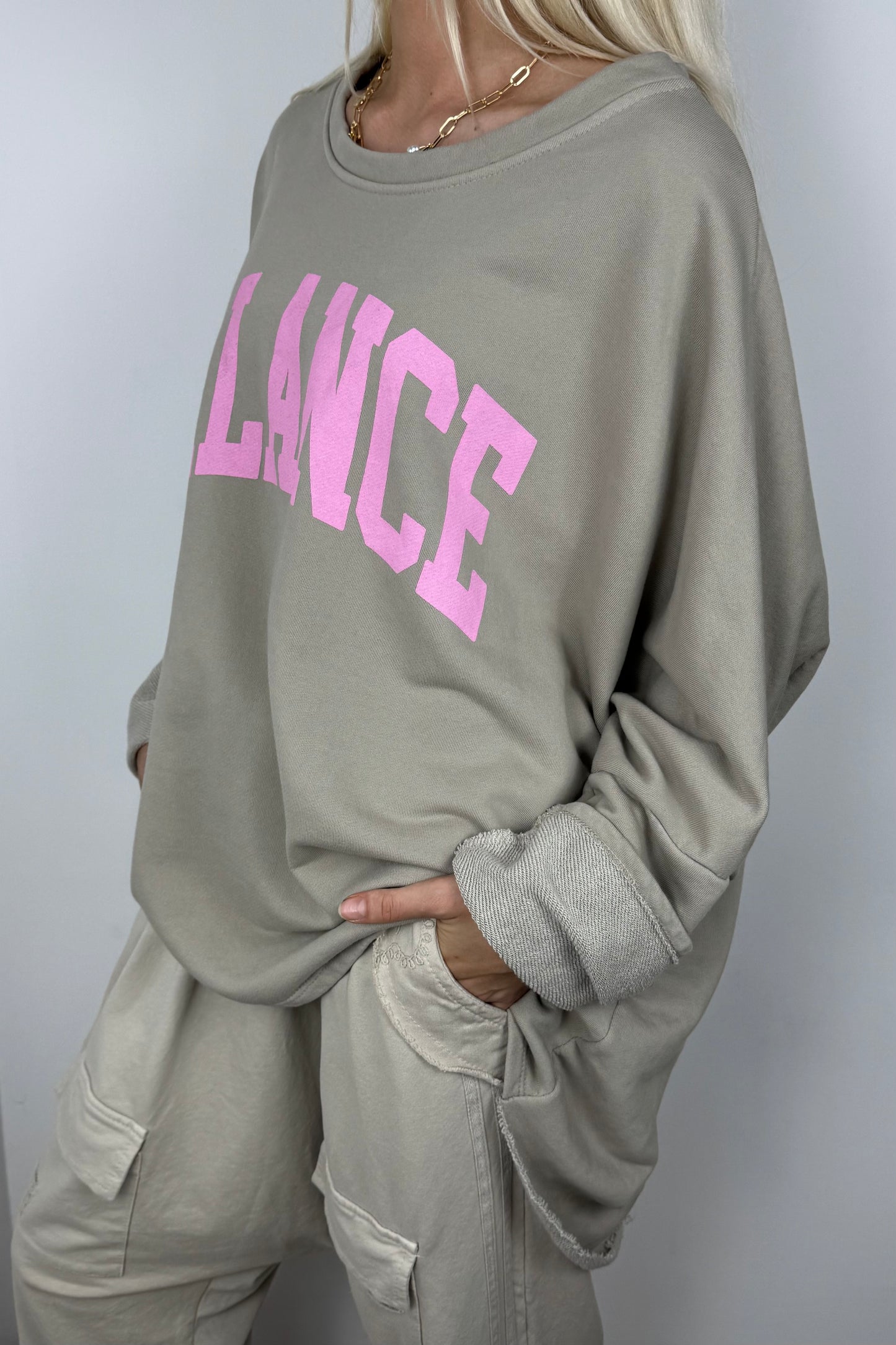 Oversize Shirt „BALANCE“-Beige
