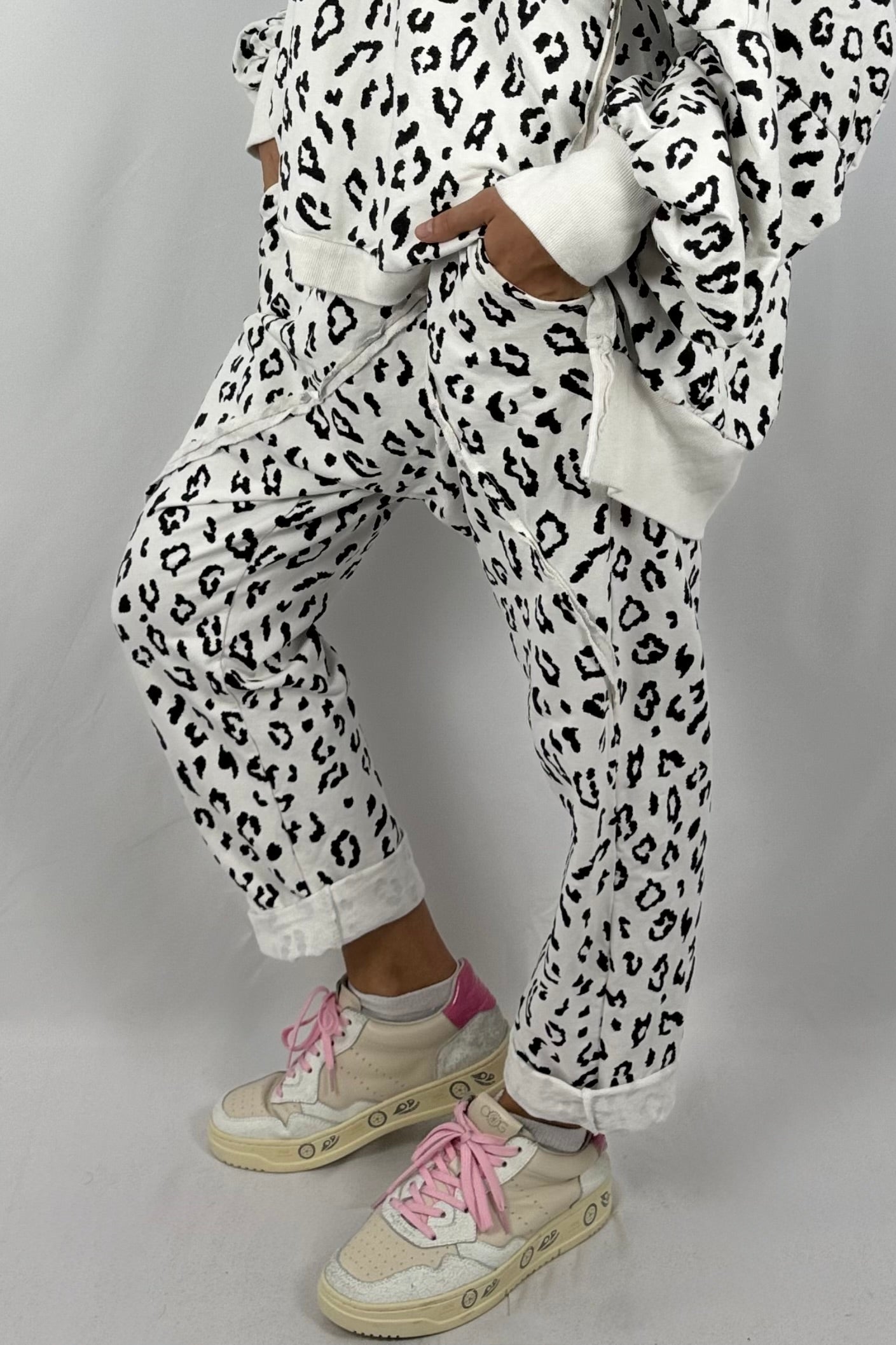 Damen Leo Jogpants – Oversize-Weiß