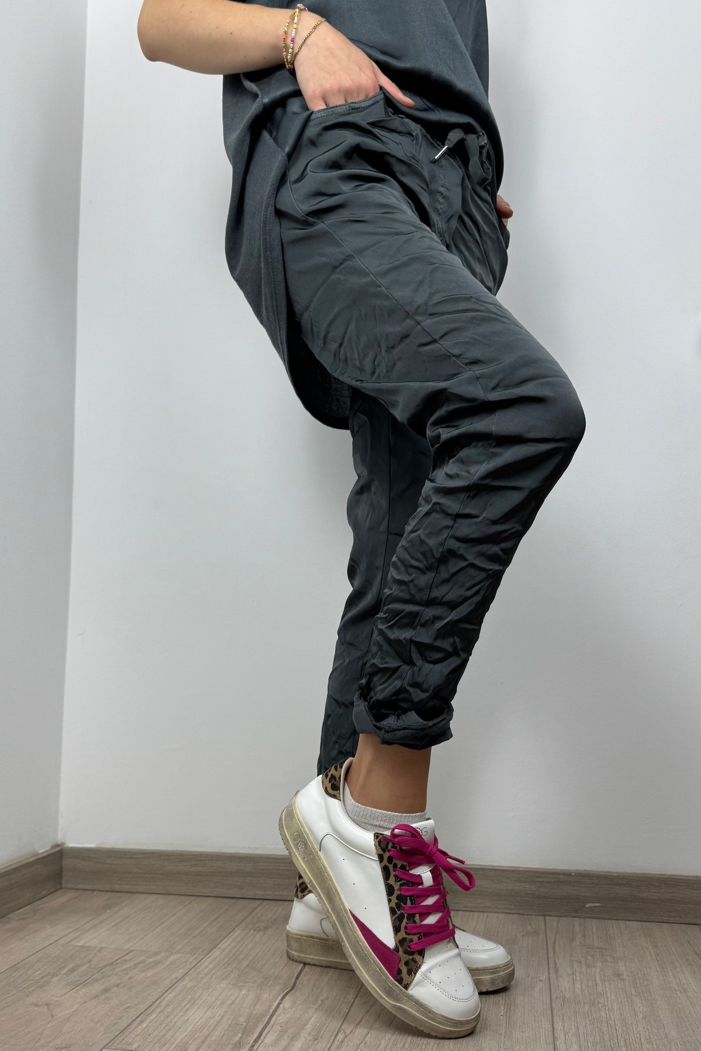 Shiny Damenhose mit elastischem Bund – Einheitsgröße