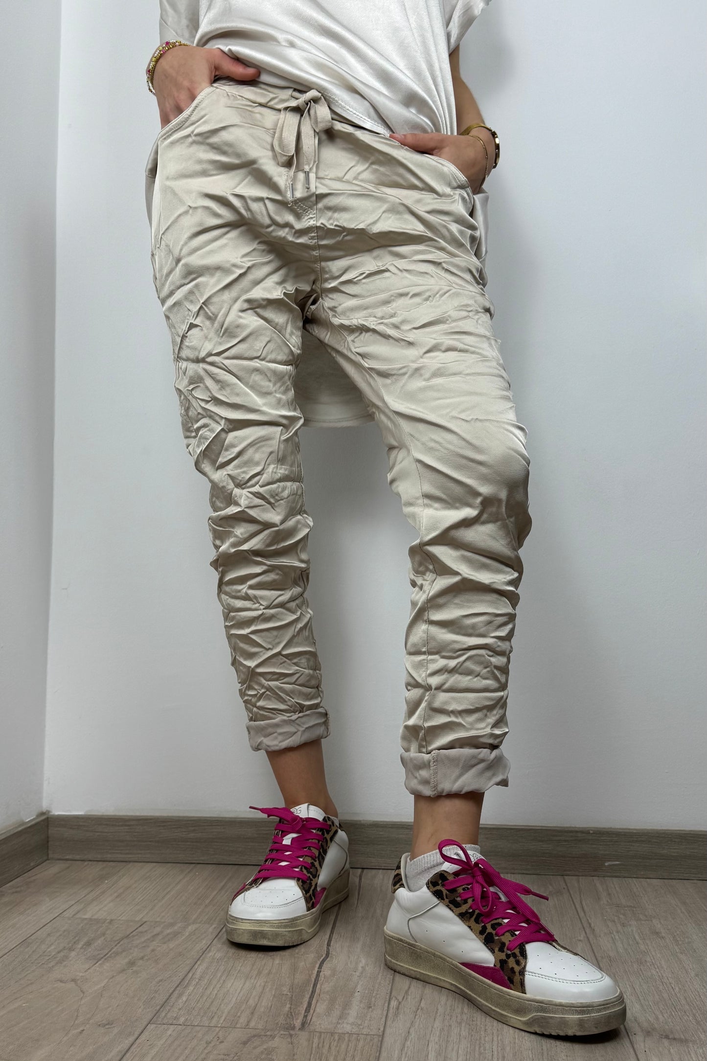 Shiny Damenhose mit elastischem Bund – Einheitsgröße