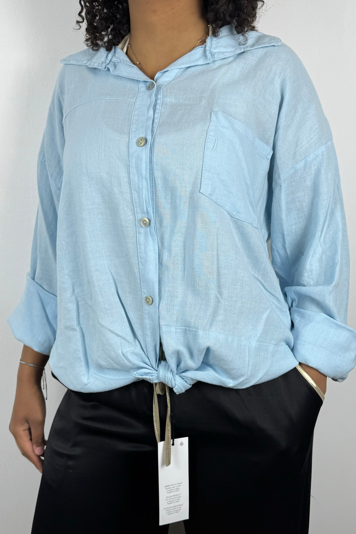 Bluse im Leinenlook – sommerlich & bequem