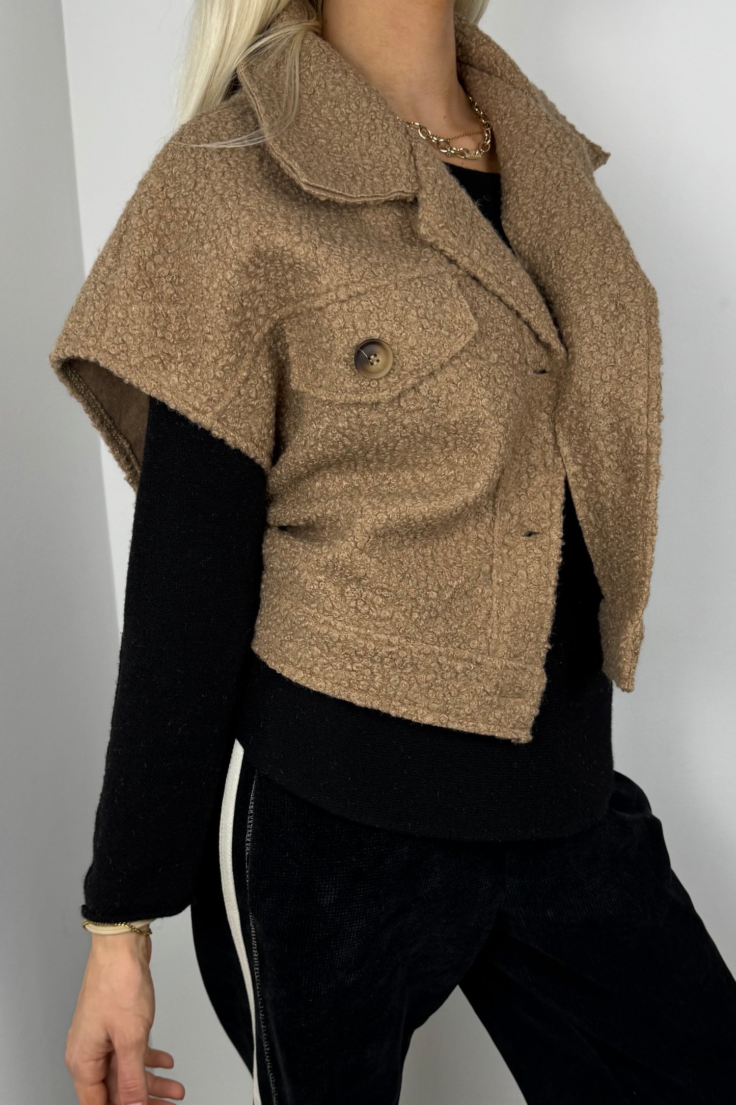 Stylische Weste mit Leoparden-Print-Cammel