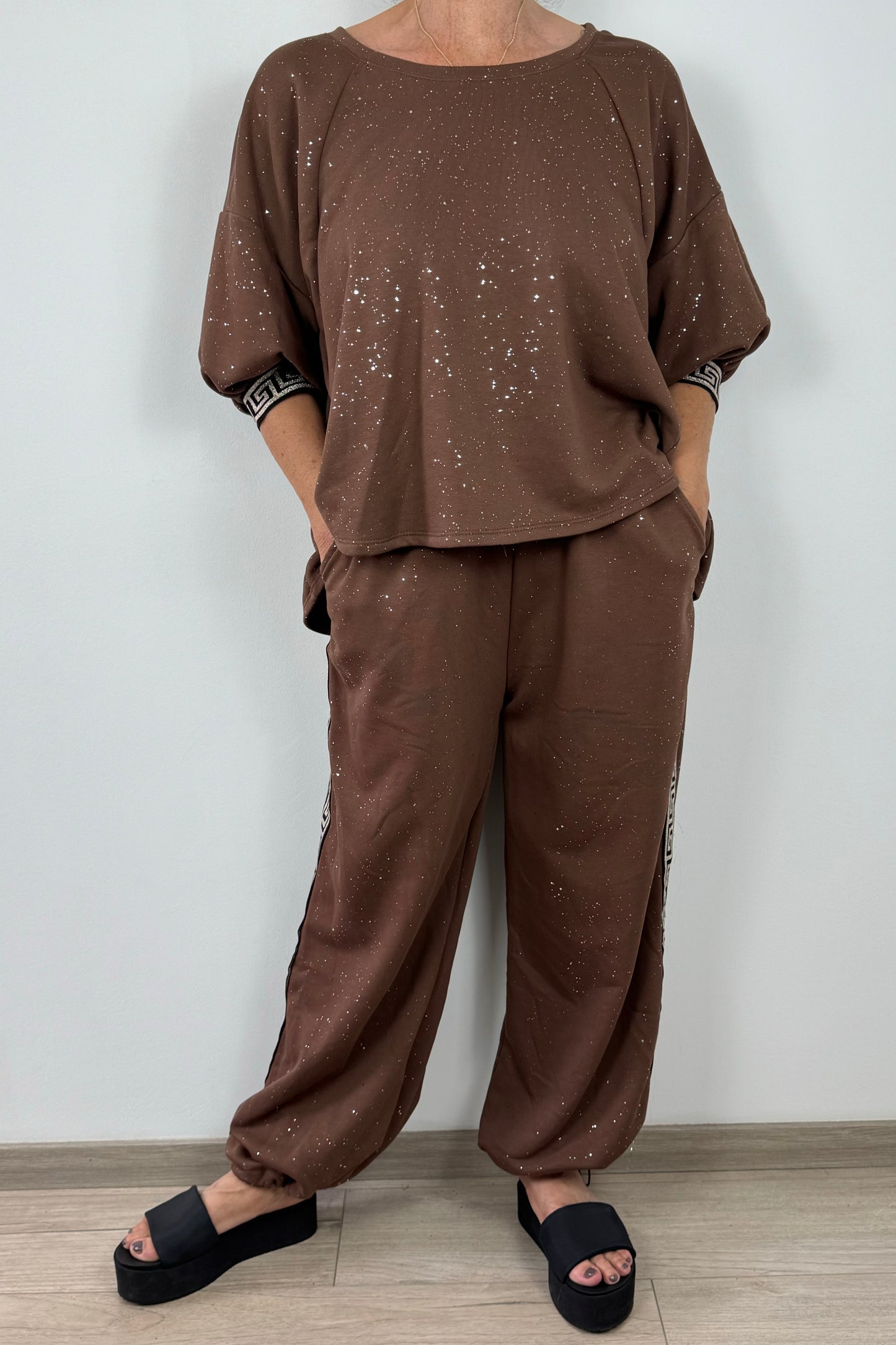 Glitzer-Shirt Damen – Raffinierte Ärmel & bequemer Schnitt