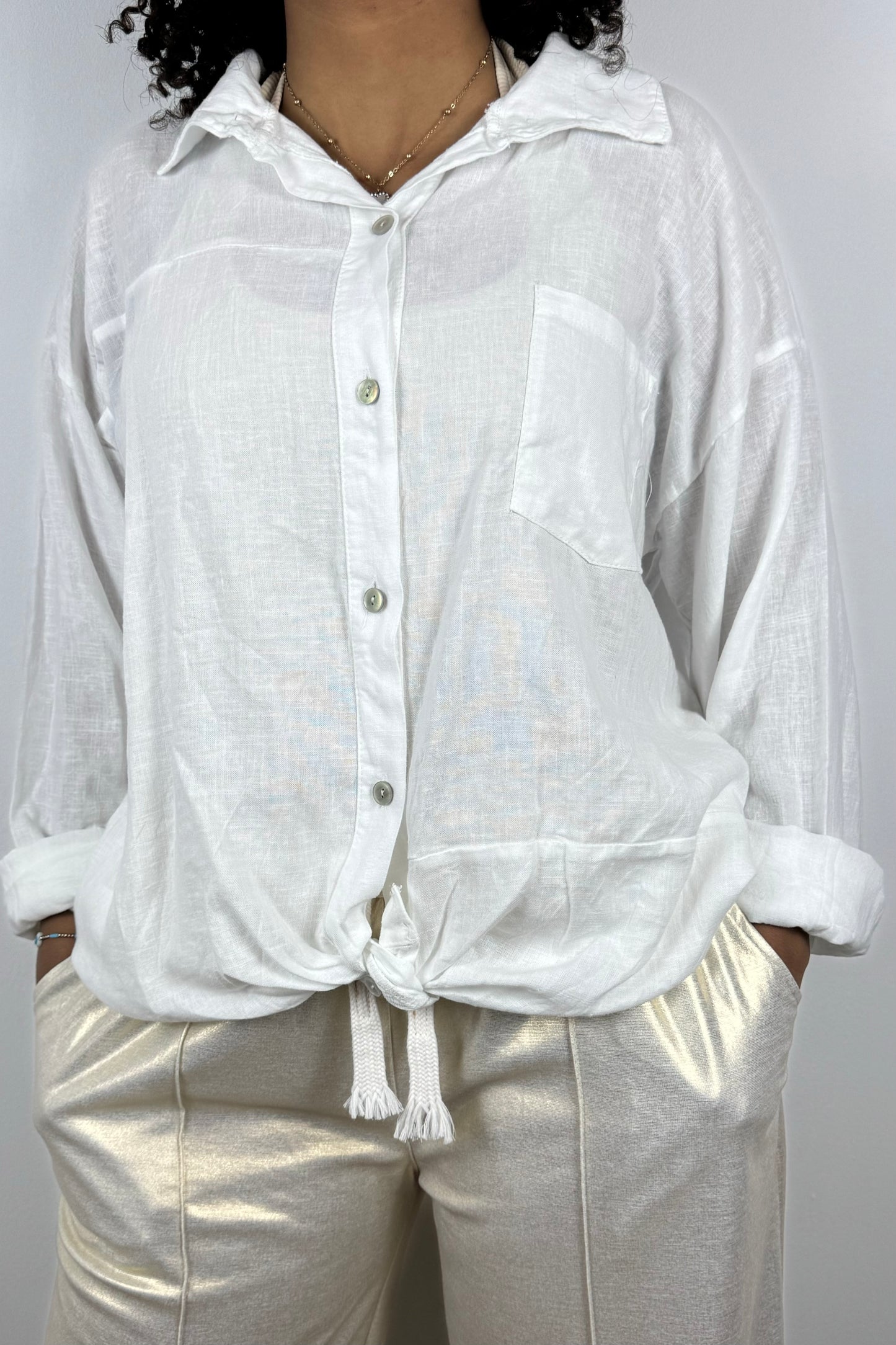 Bluse im Leinenlook – sommerlich & bequem