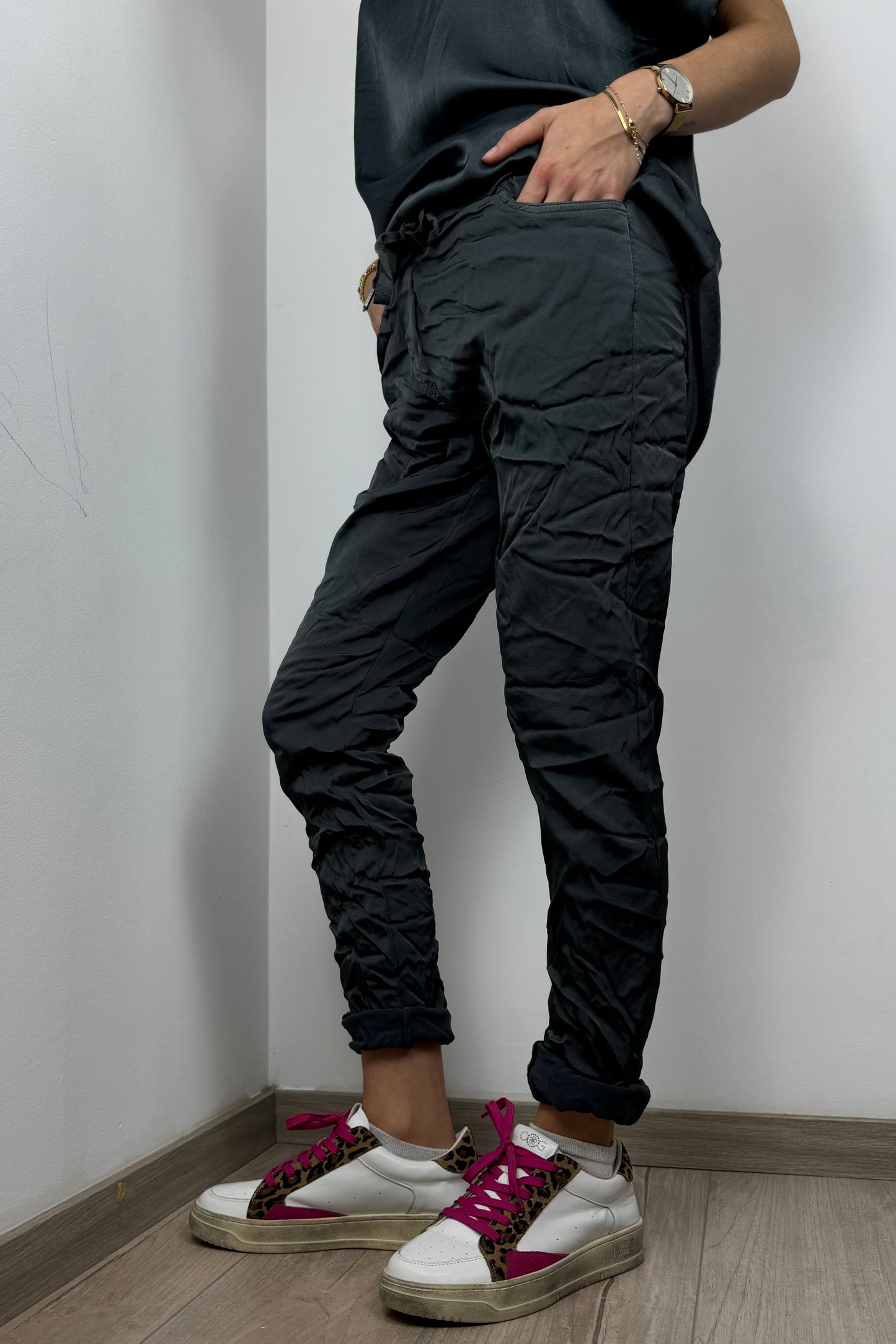 Shiny Damenhose mit elastischem Bund – Einheitsgröße