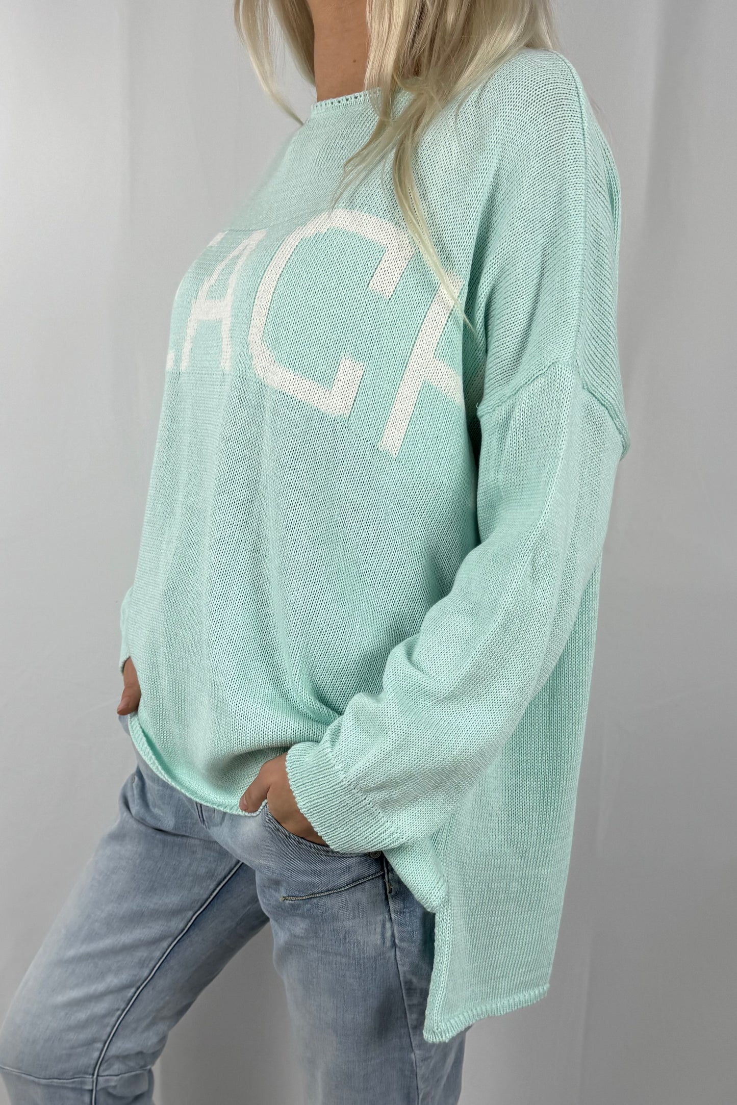 Damen Strickpullover „BEACH“ –Mint