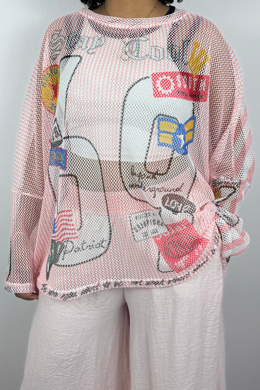 Oversize Damen T-Shirt mit Sommer-Print – Luftig & Trendy