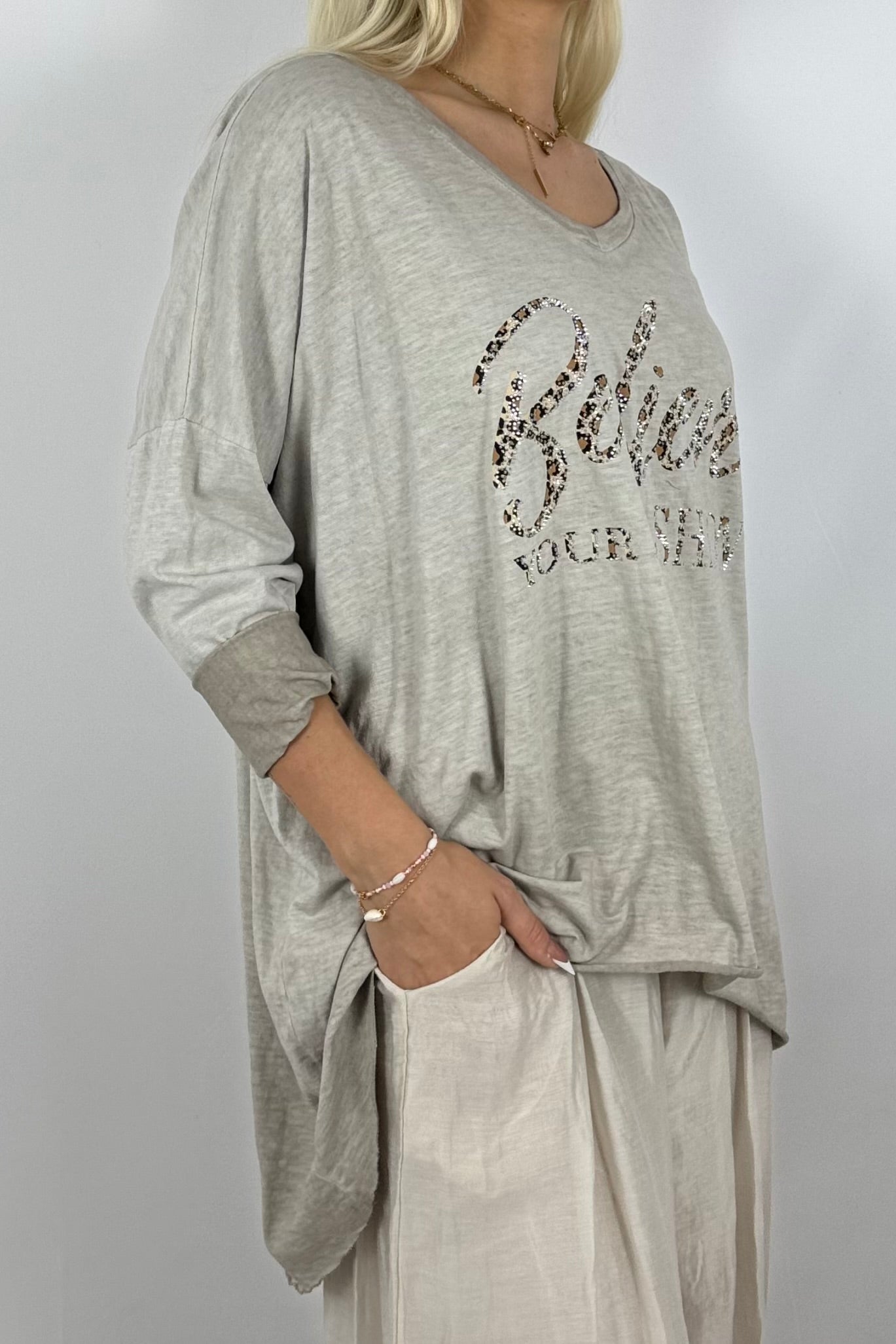 Oversize-Shirt mit Statement-Print-Mud