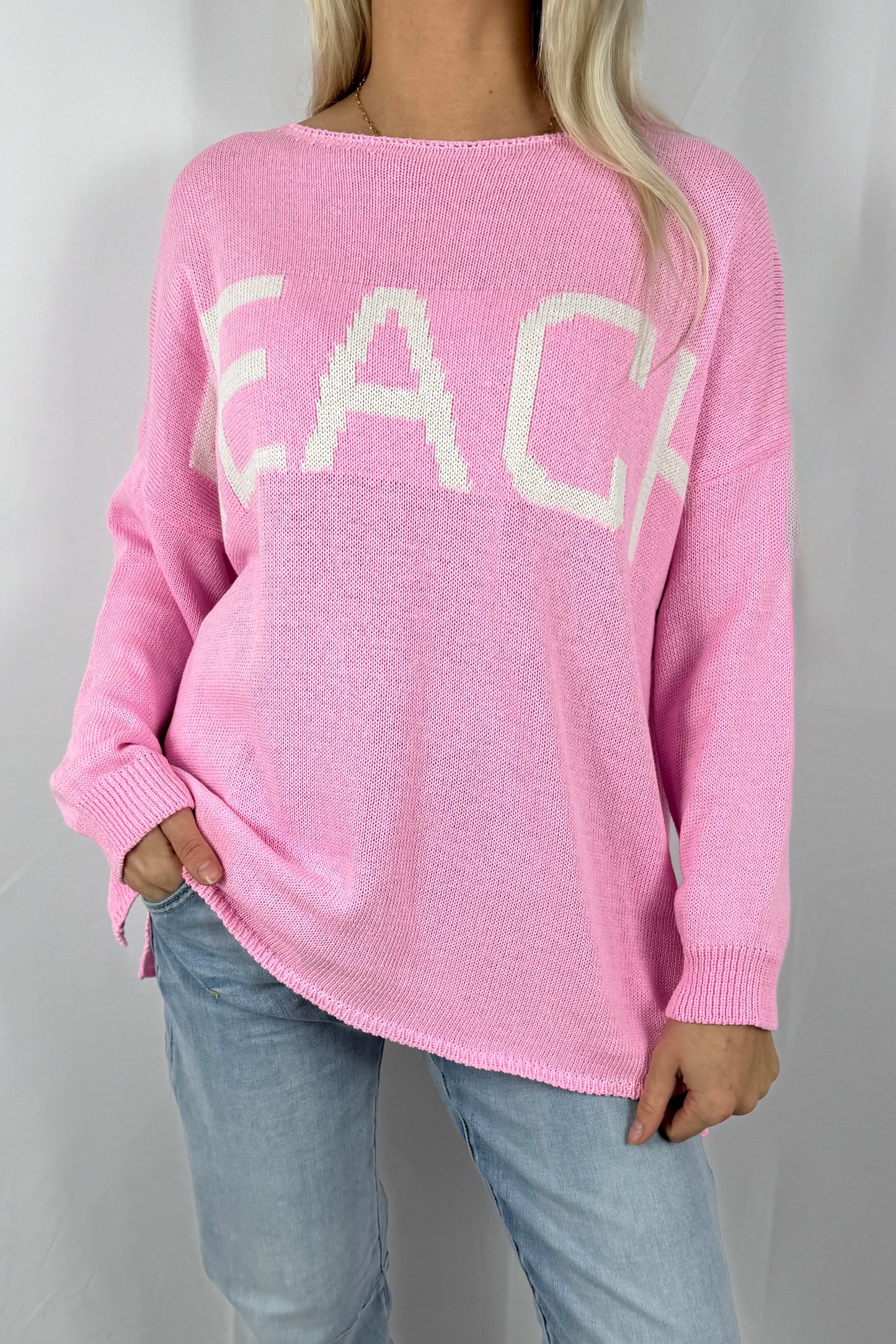Damen Strickpullover „BEACH“ –Rosa
