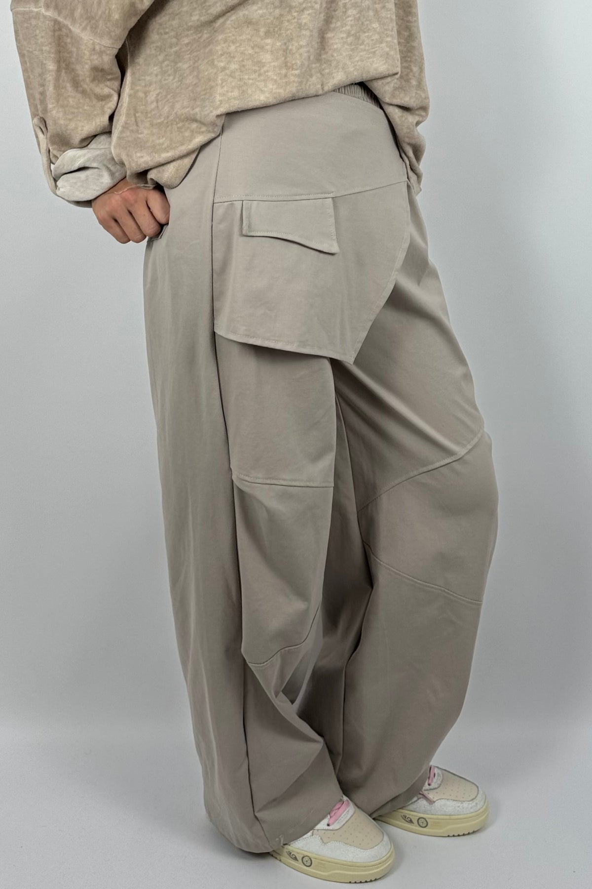 Lässige Hose mit Wickel-Detail & Schnalle-Mud