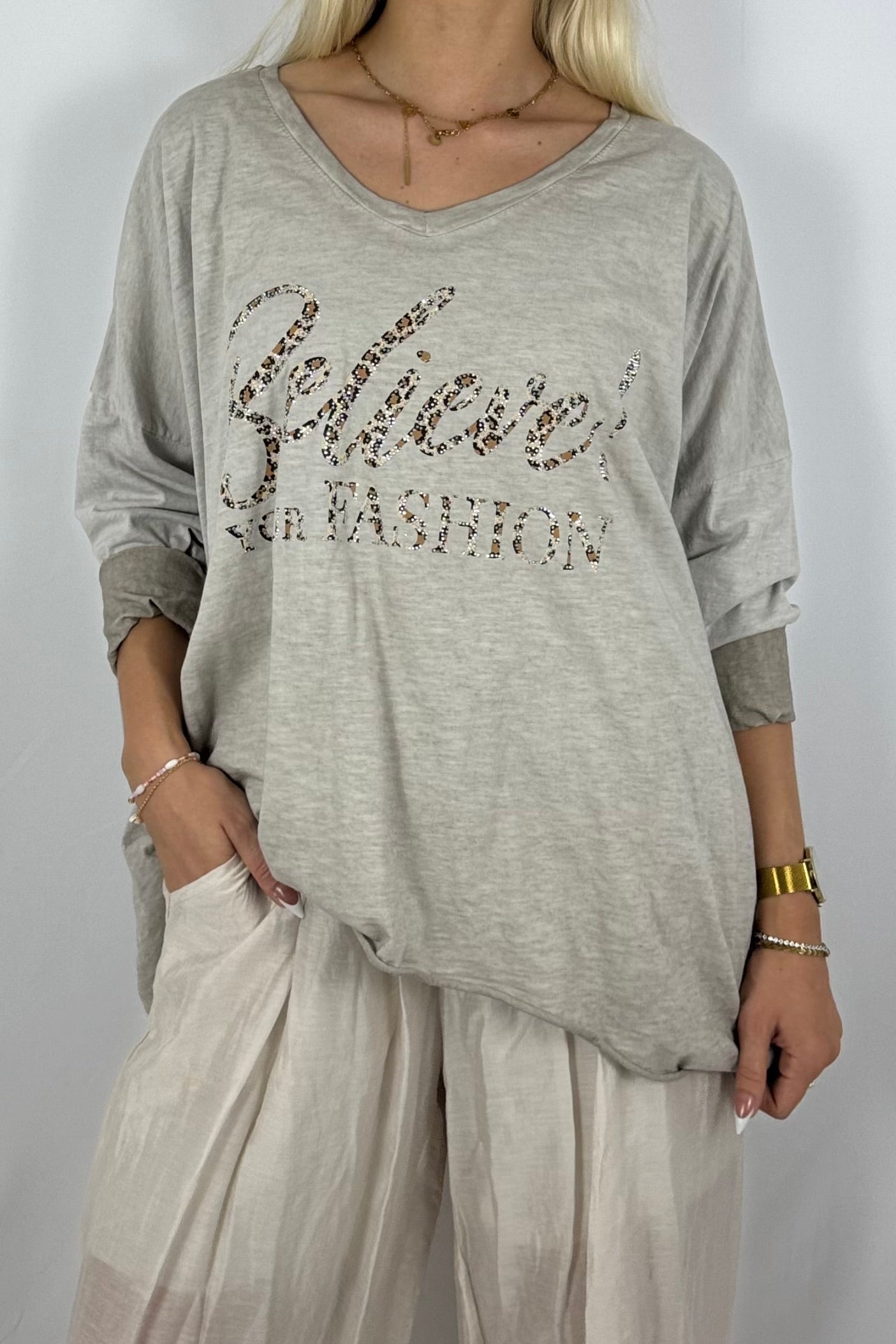 Oversize-Shirt mit Statement-Print-Mud