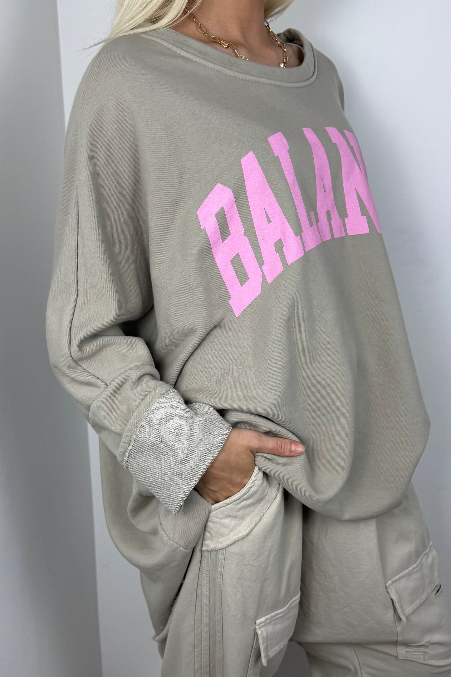 Oversize Shirt „BALANCE“-Beige
