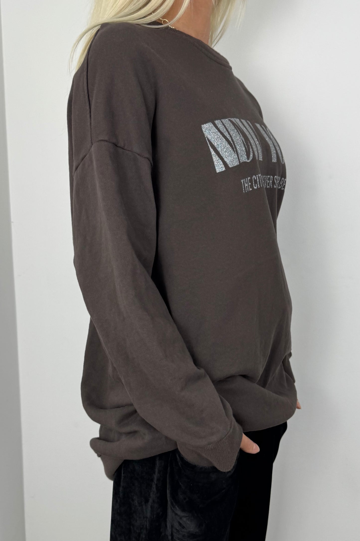 Oversize Sweatshirt New York –Choco