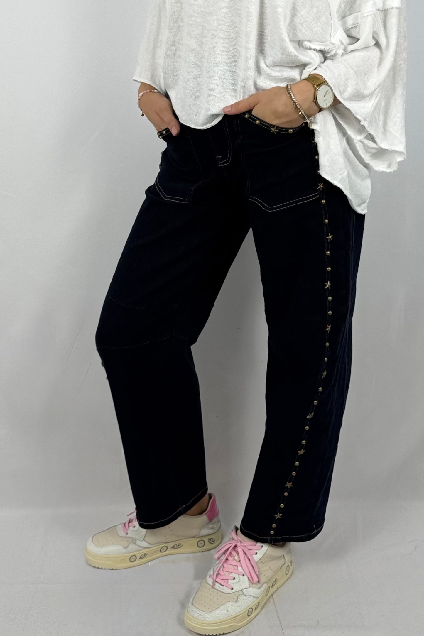 Damen Jeans mit Nieten-Details