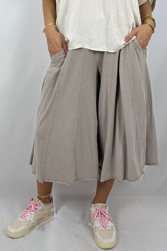 Lässige Oversize-Hose mit elastischem Bund-Mud