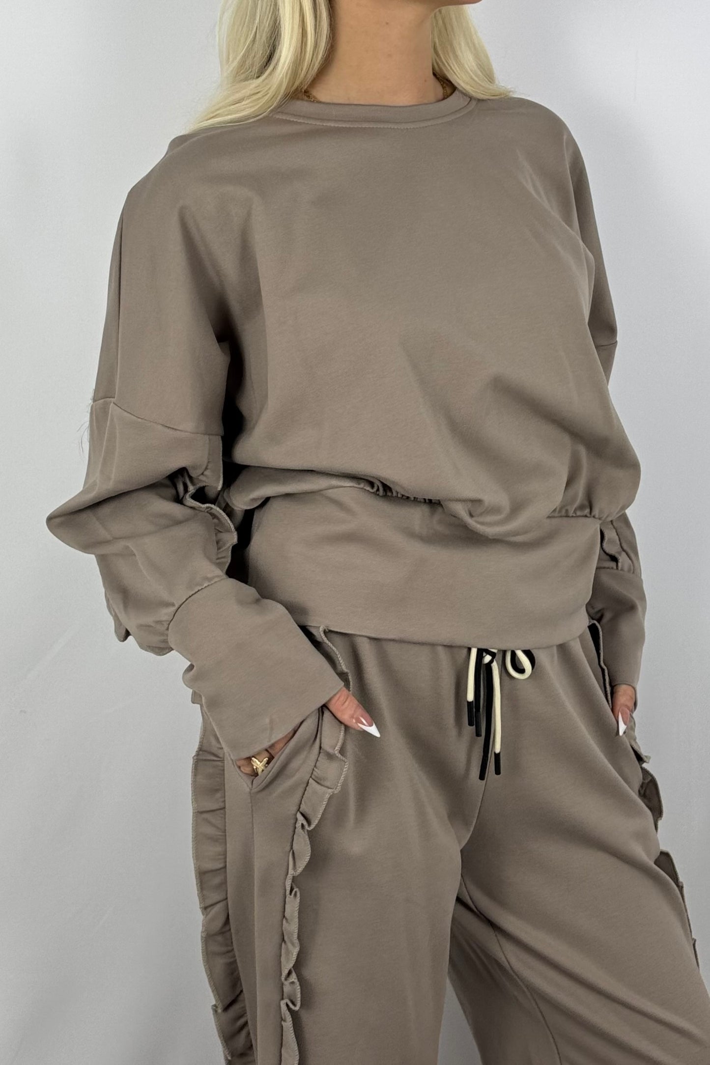 Sweatshirt mit Rüschen-Details-Mud