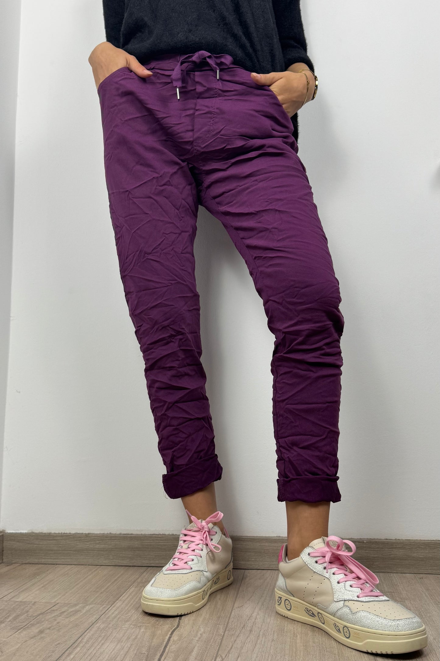 Damen Hose mit Kordelzug – Einheitsgröße 36-42