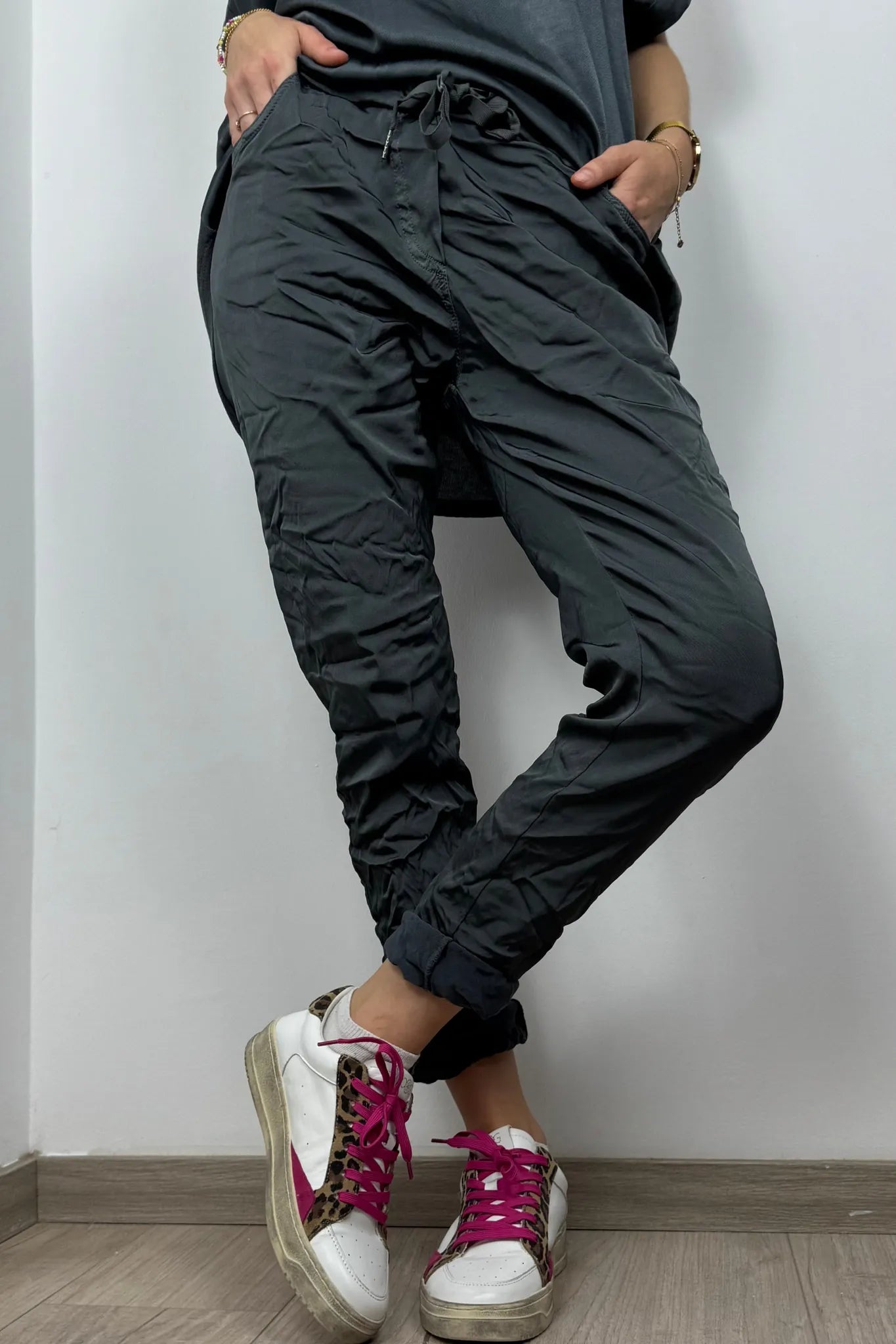 Shiny Damenhose mit elastischem Bund – Einheitsgröße