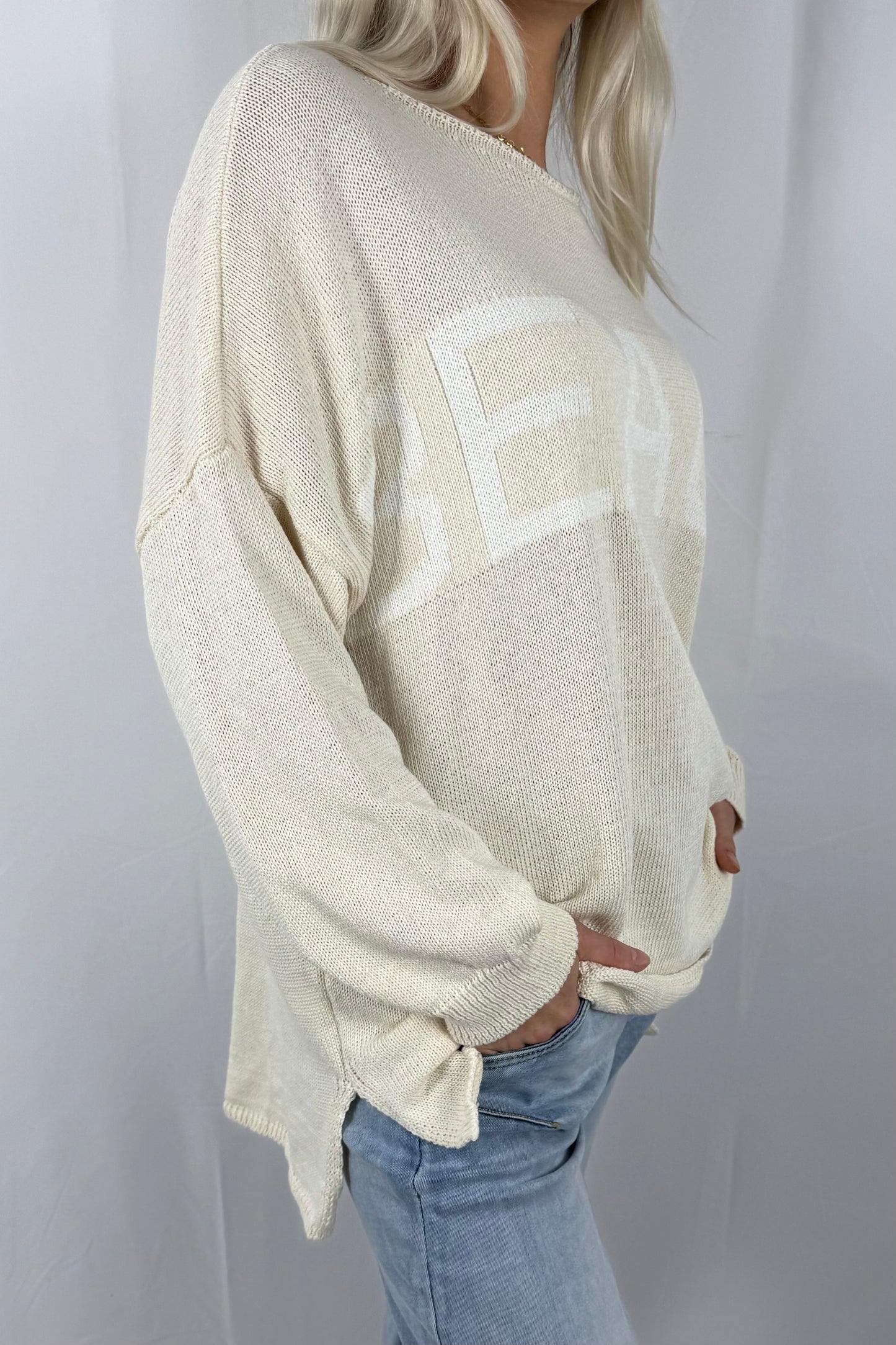 Damen Strickpullover „BEACH“ –Beige
