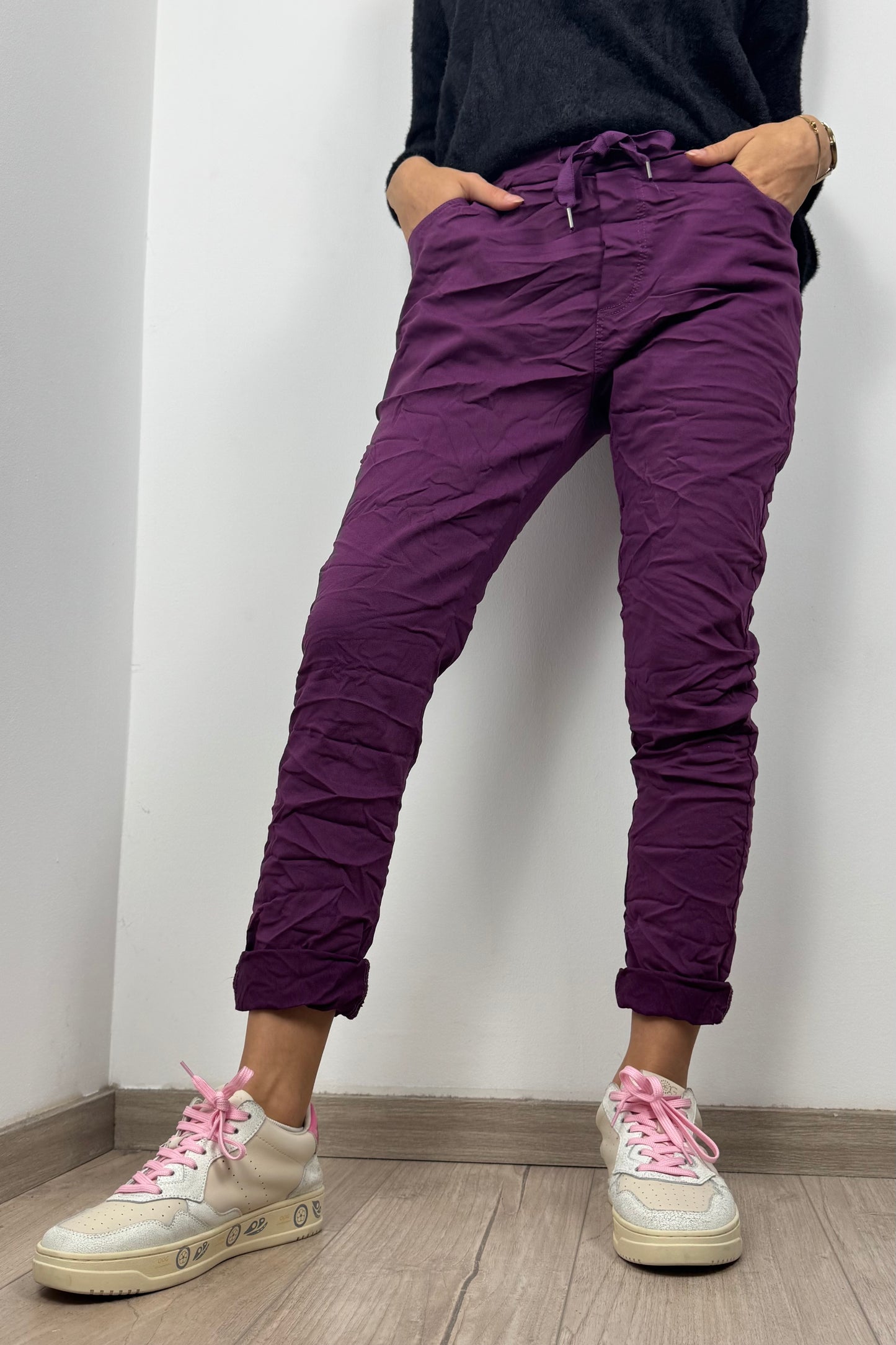 Damen Hose mit Kordelzug – Einheitsgröße 36-42