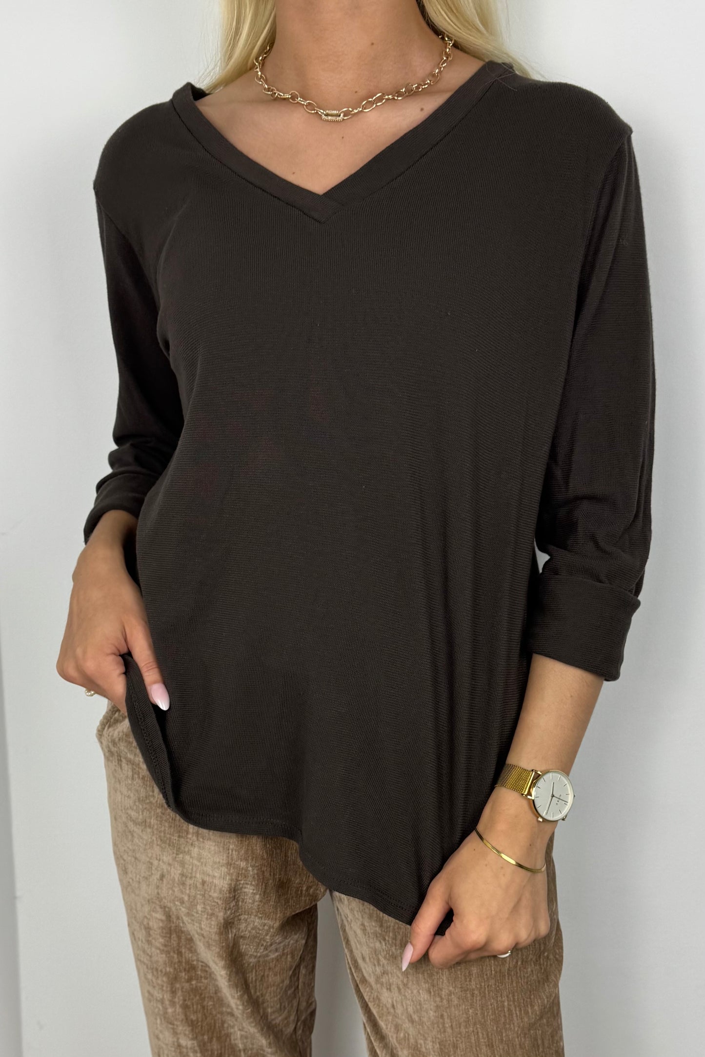 Shirt mit V-Ausschnitt