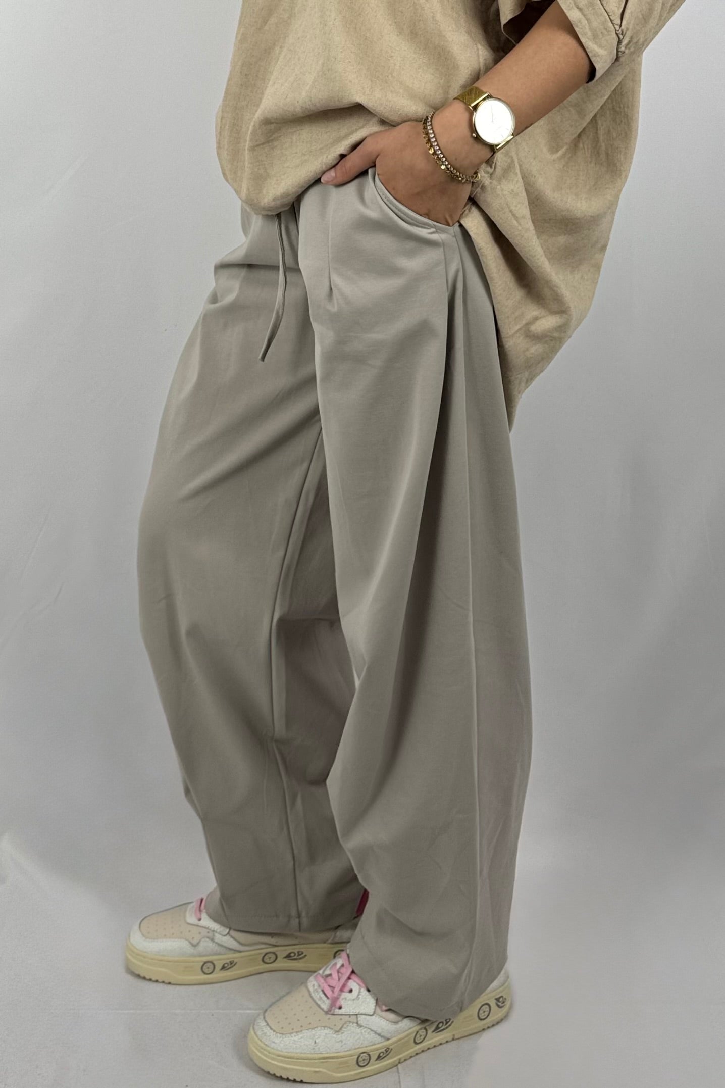 Paperbag-Hose in Rosa – Komfort trifft Eleganz-Mud