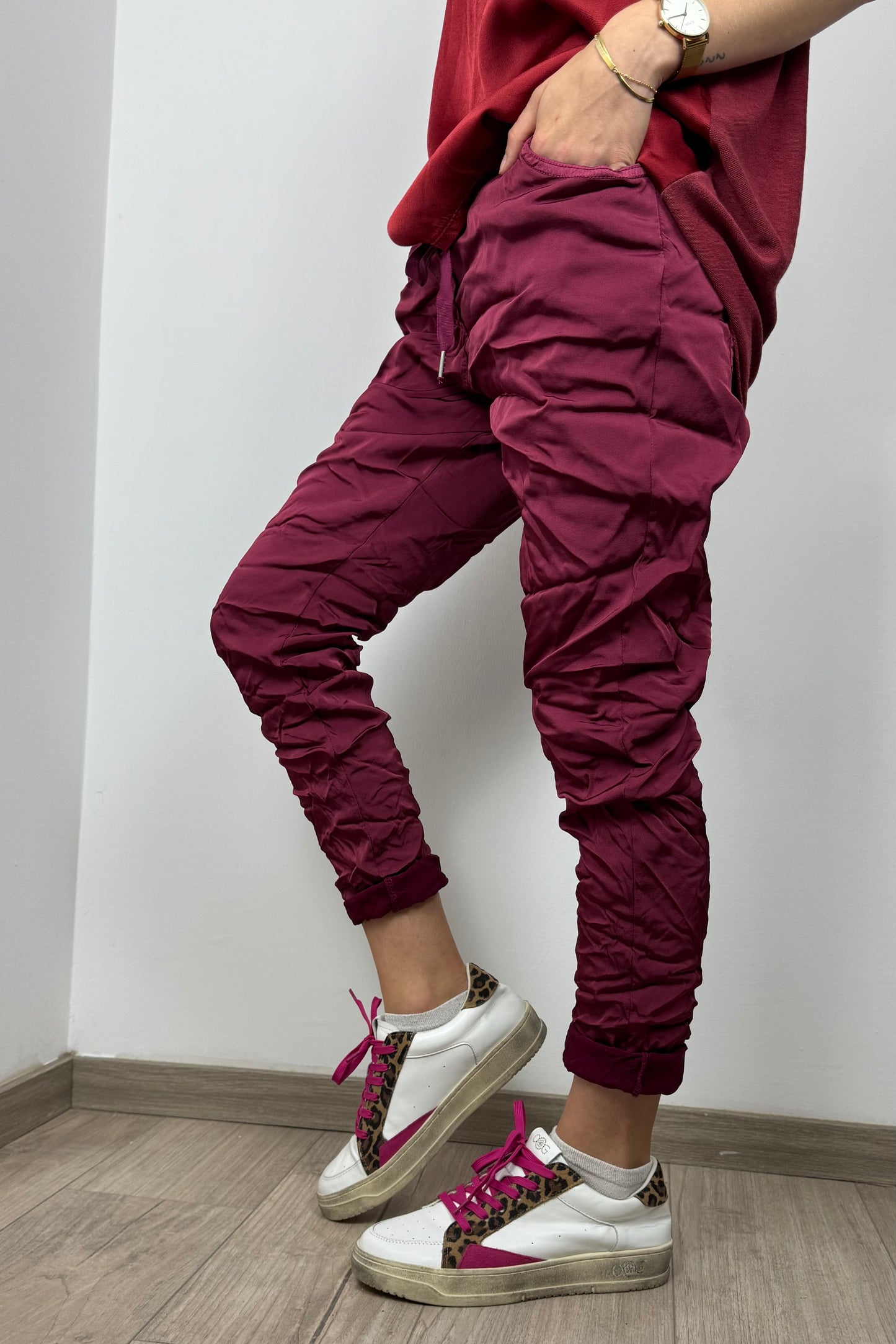 Shiny Damenhose mit elastischem Bund – Einheitsgröße