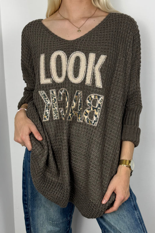 Oversize Pullover mit Statement-Print-Mud