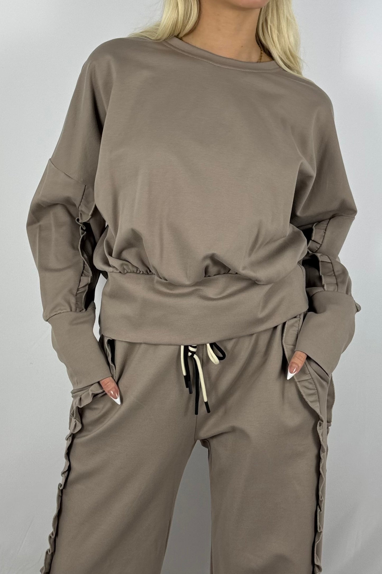 Sweatshirt mit Rüschen-Details-Mud