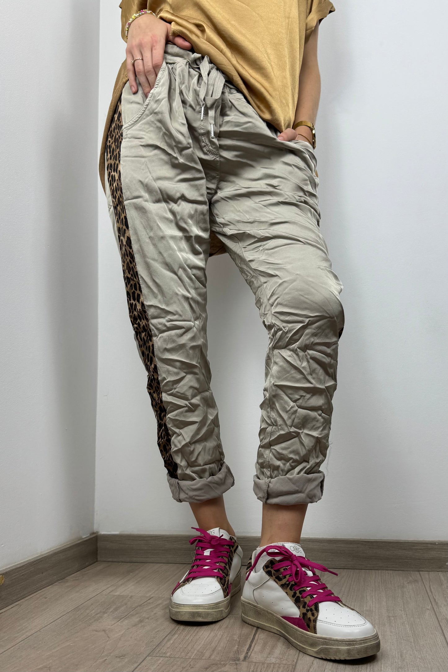 Jogger mit Leoparden-Detail – Einheitsgröße