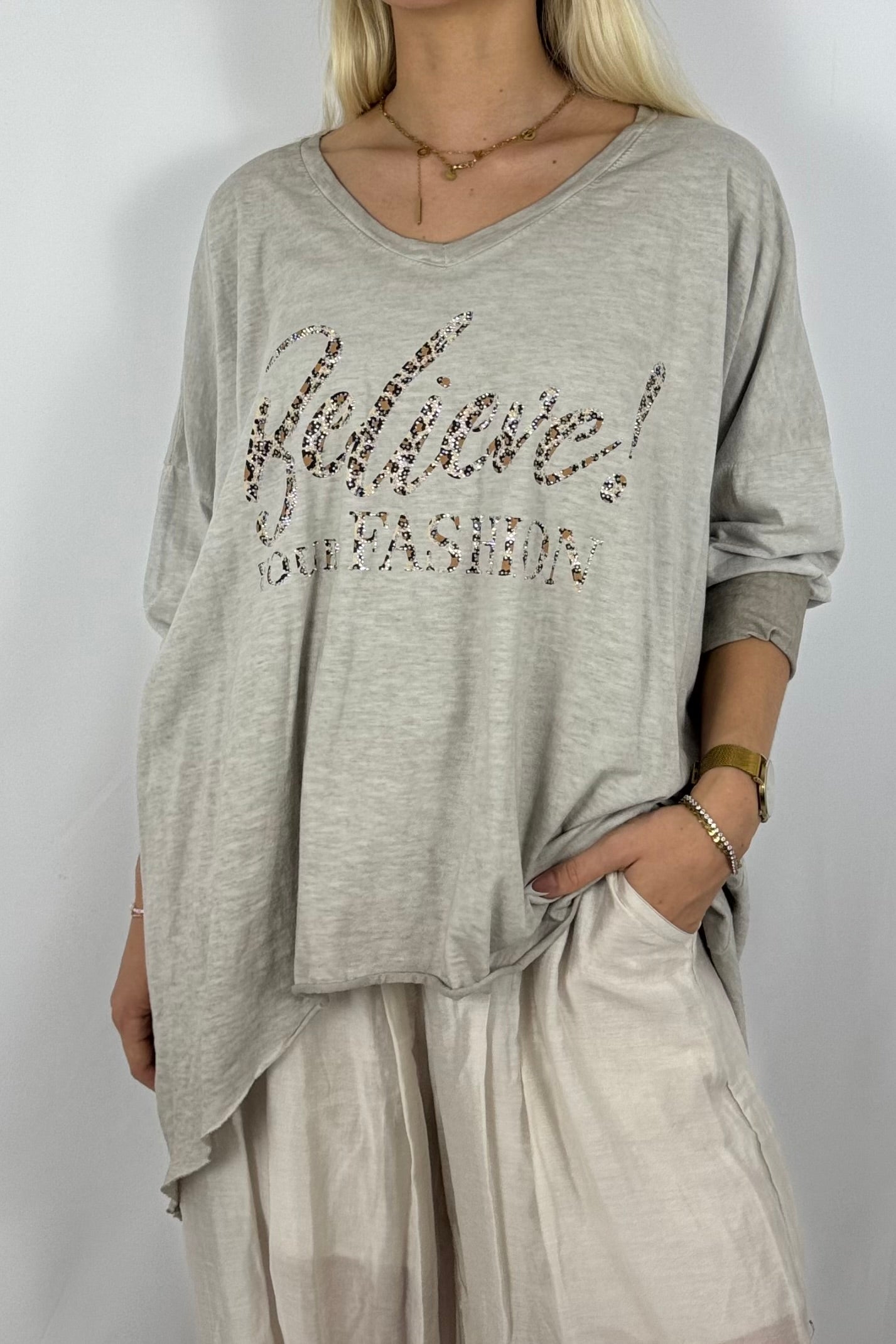Oversize-Shirt mit Statement-Print-Mud