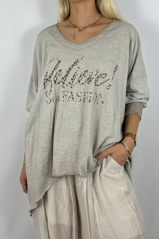 Oversize-Shirt mit Statement-Print-Mud