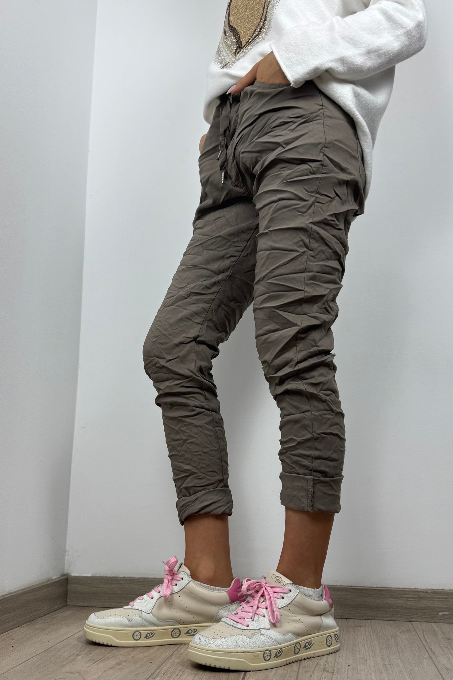 Damen Hose mit Kordelzug – Einheitsgröße 36-42