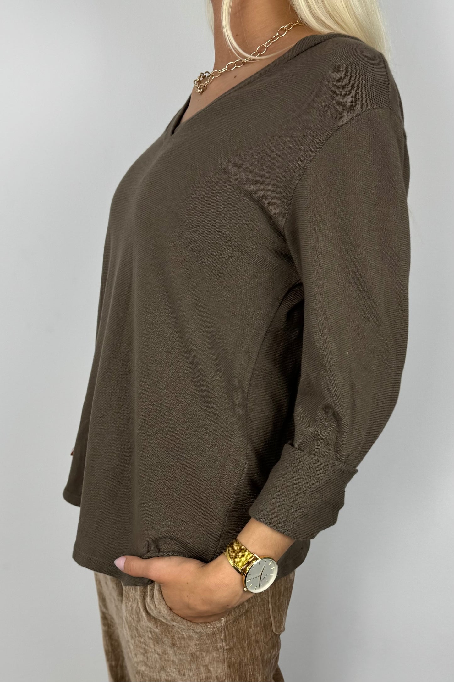 Shirt mit V-Ausschnitt