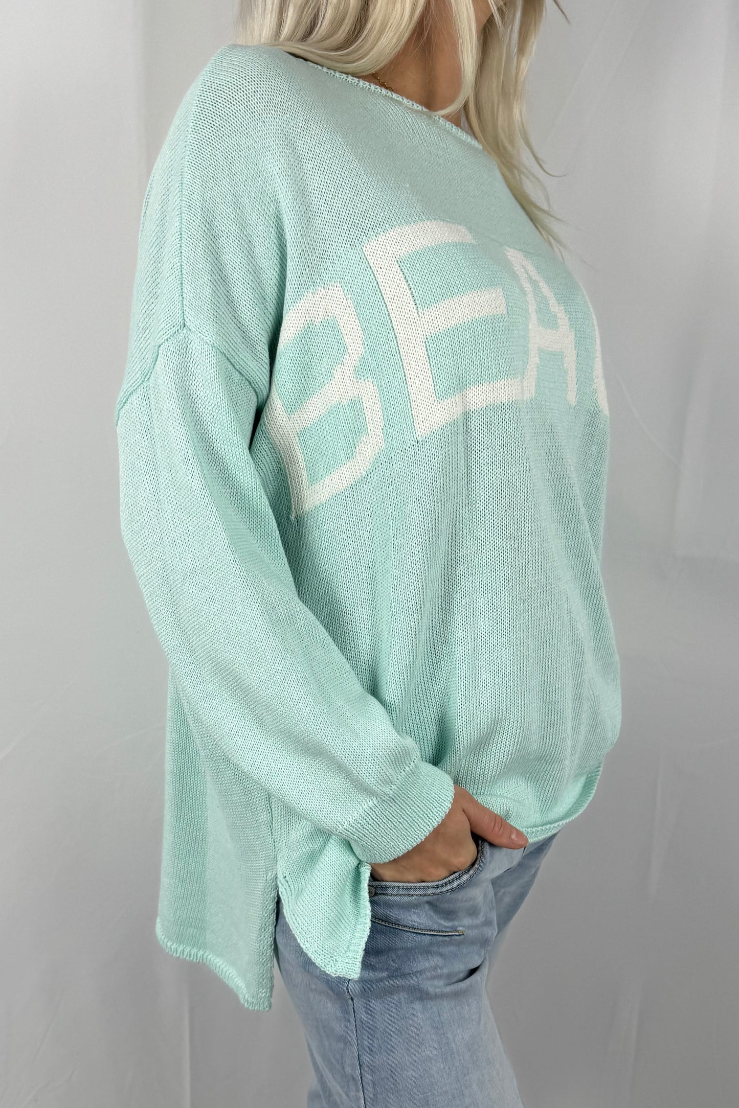 Damen Strickpullover „BEACH“ –Mint