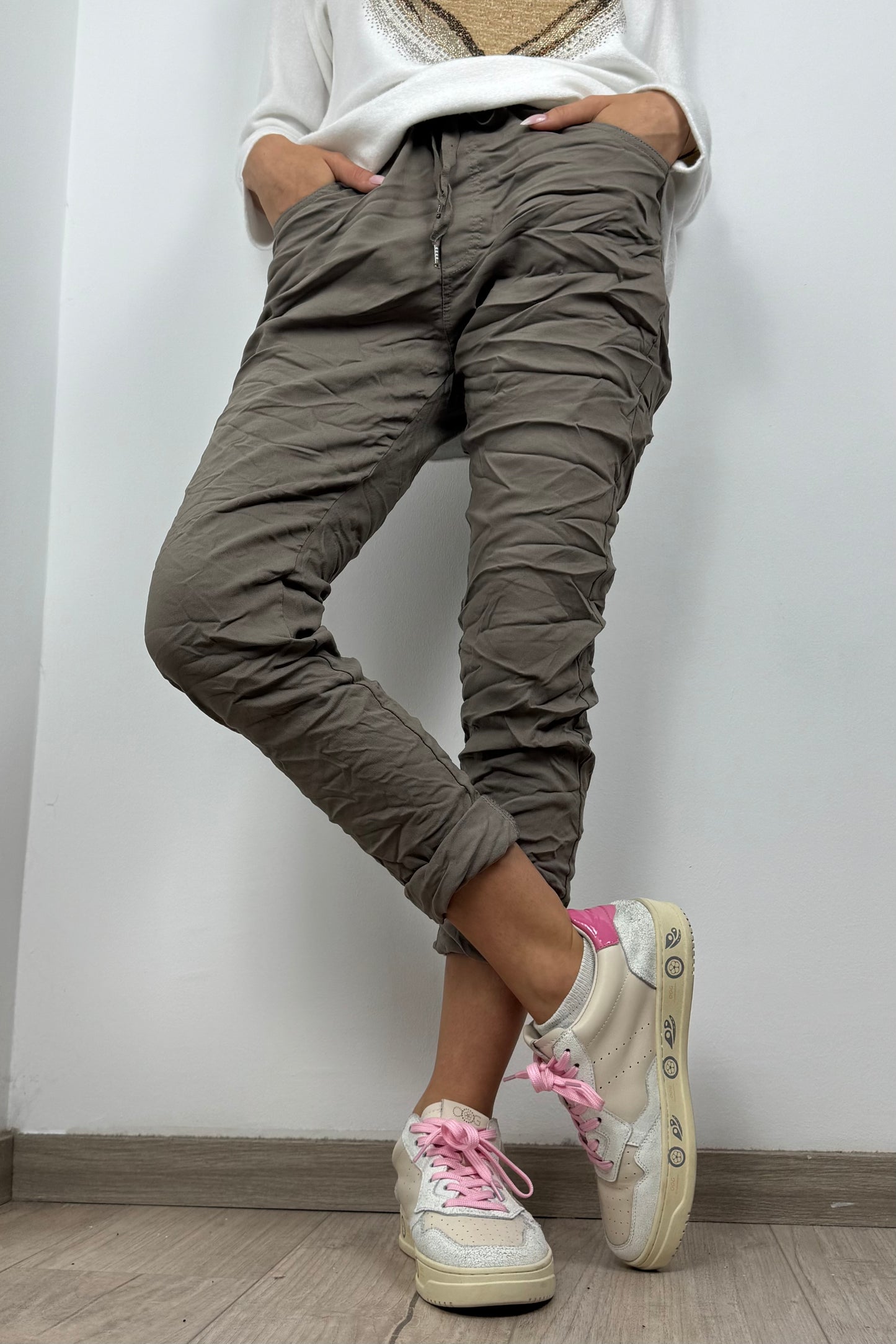 Damen Hose mit Kordelzug – Einheitsgröße 36-42